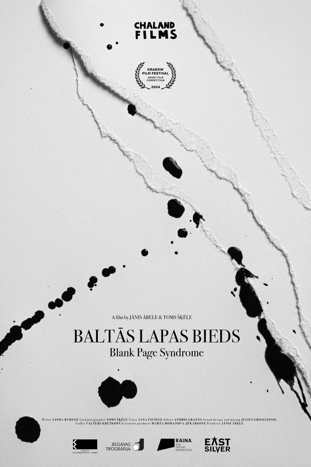 Plakat filmowy "Baltās lapas bieds"