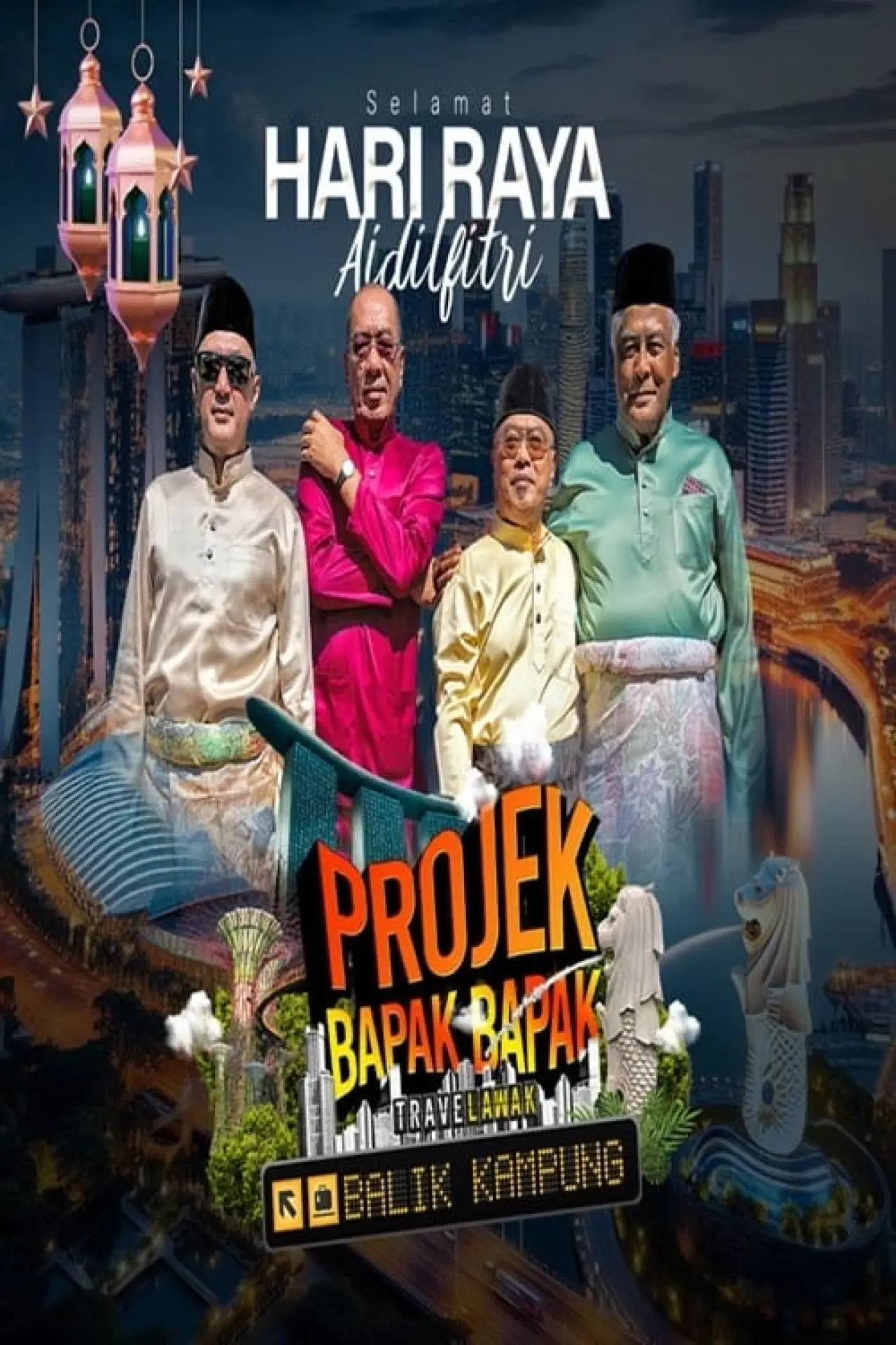 Plakat filmowy "Travelawak: Projek Bapak Bapak Balik Kampung"