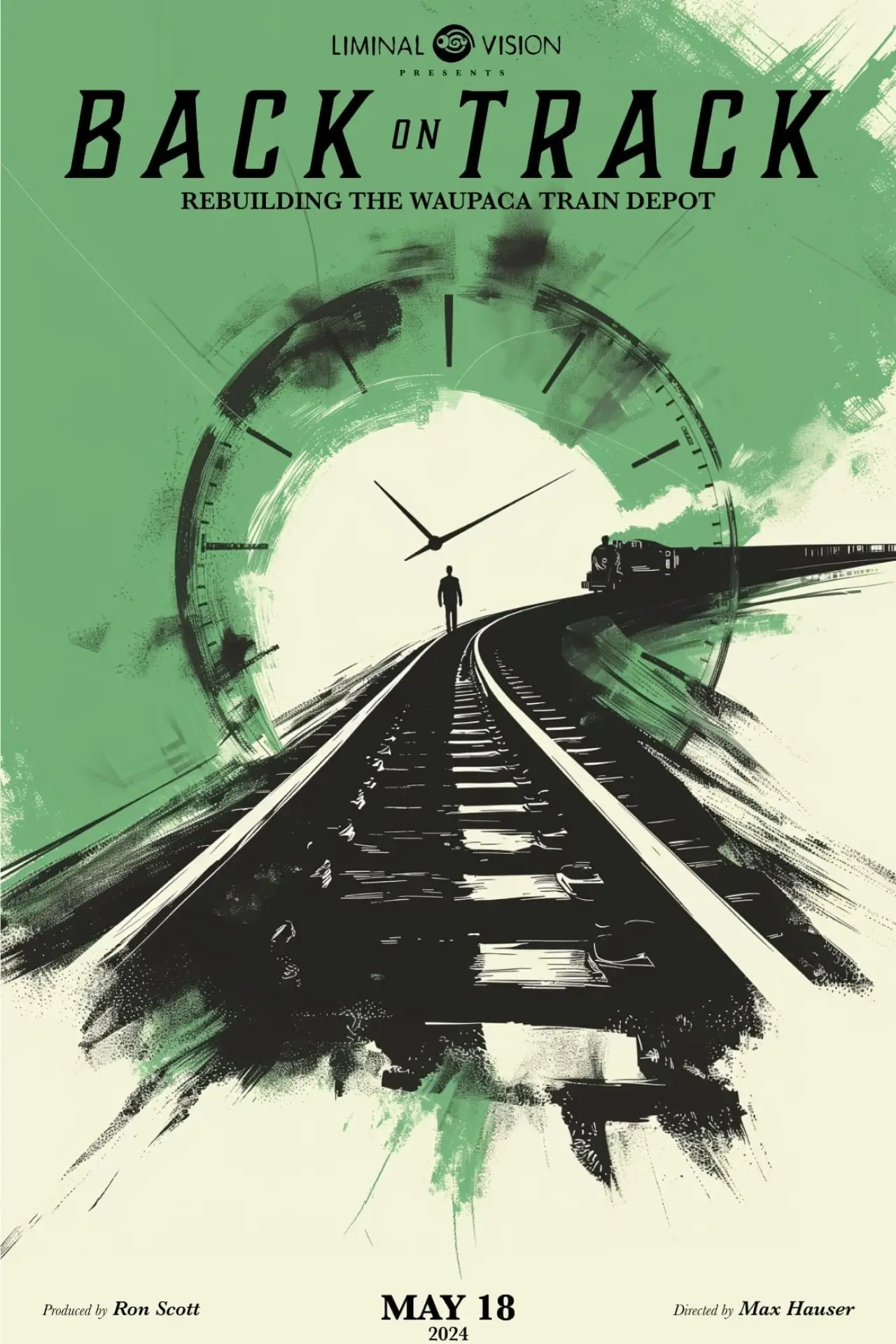 Plakat filmowy "Back on Track: Rebuilding the Waupaca Depot"