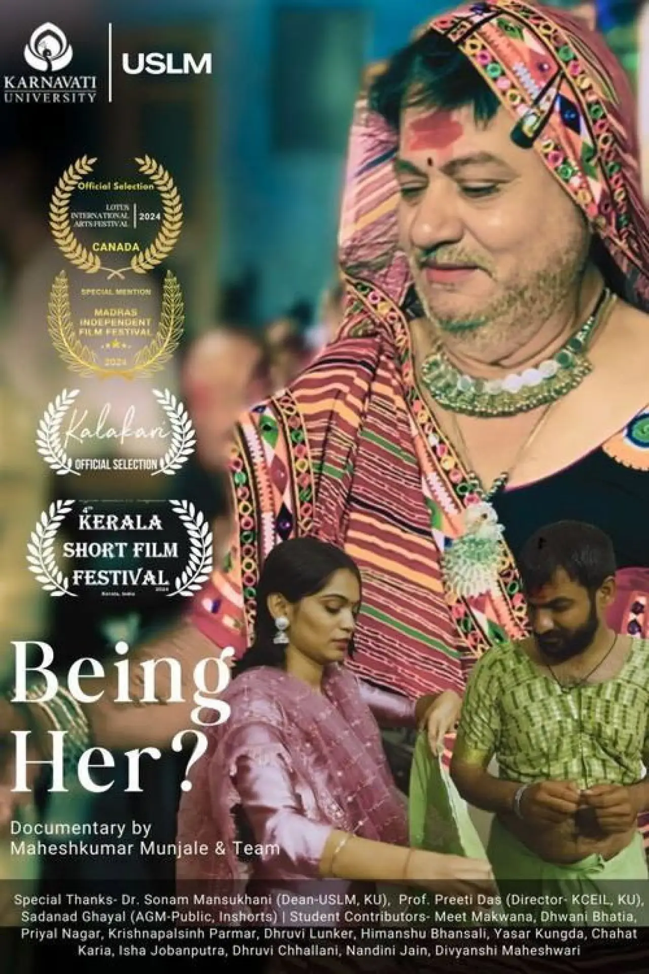 Plakat filmowy "Being Her?"