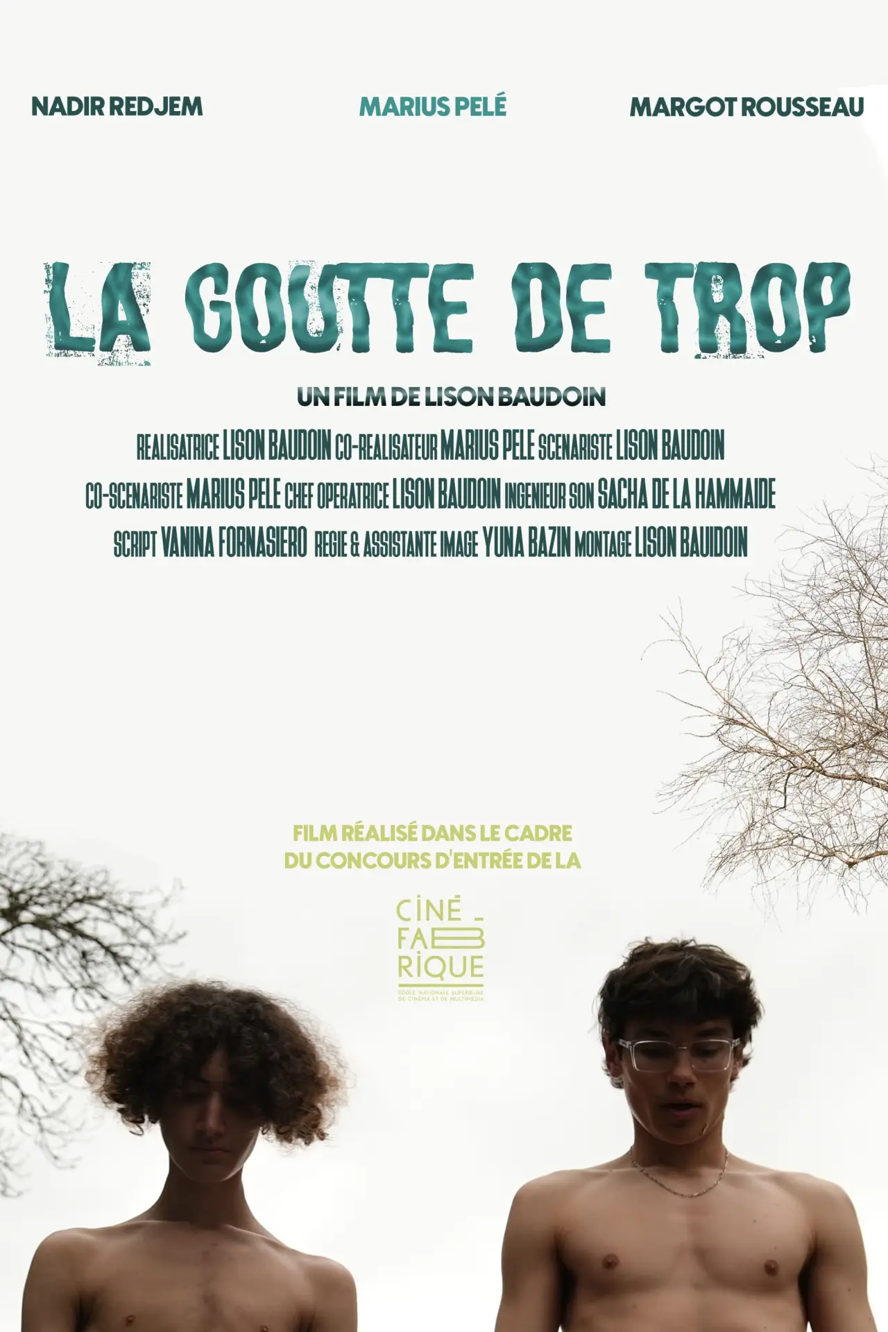 Plakat filmowy "La goutte de trop"