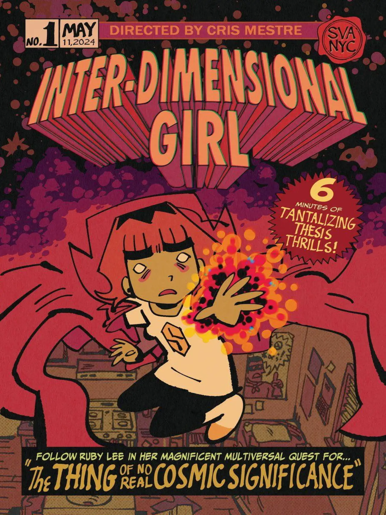 Plakat filmowy "Inter-Dimensional Girl & The Thing of No Real Cosmic Significance!"