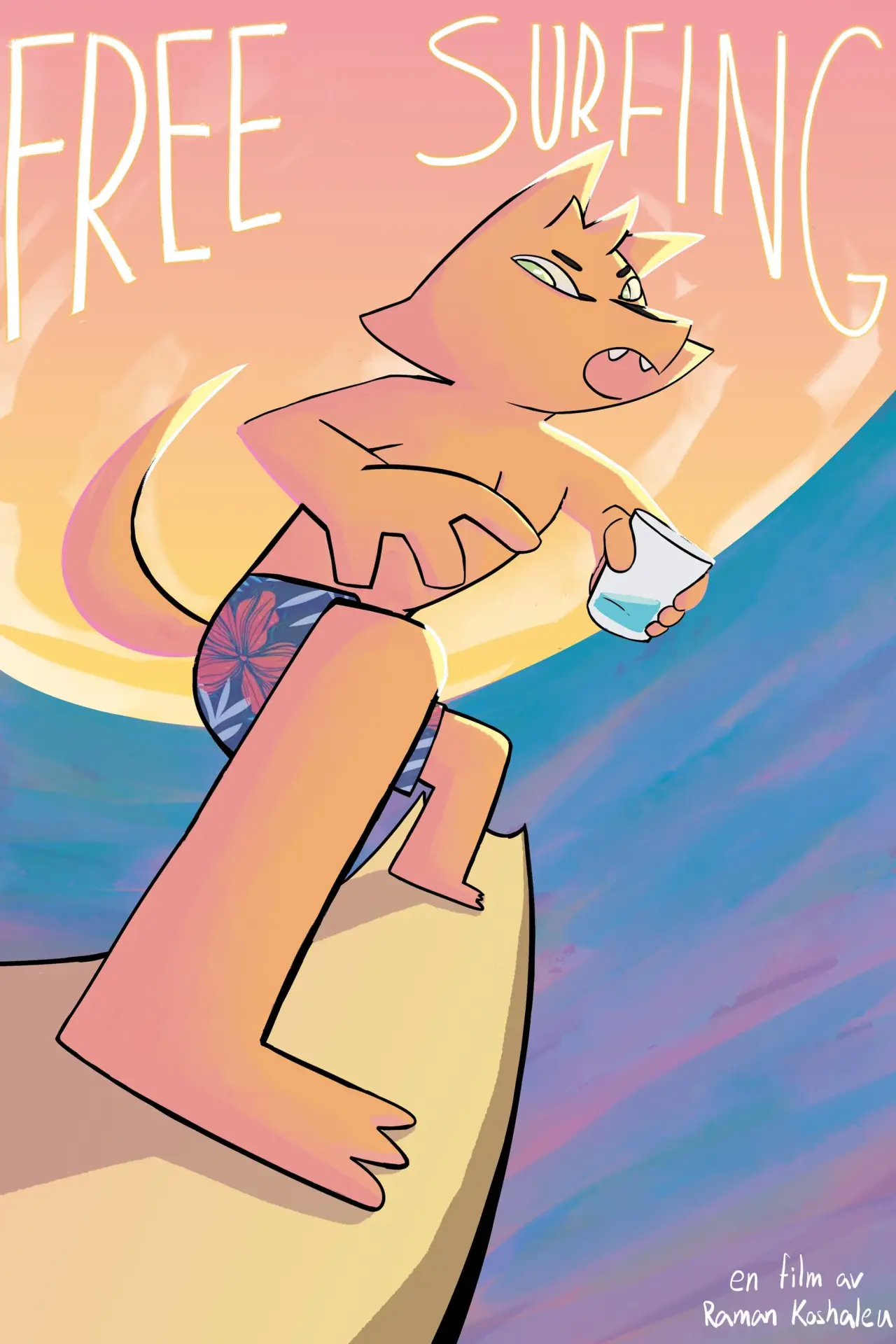 Plakat filmowy "Free Surfing"