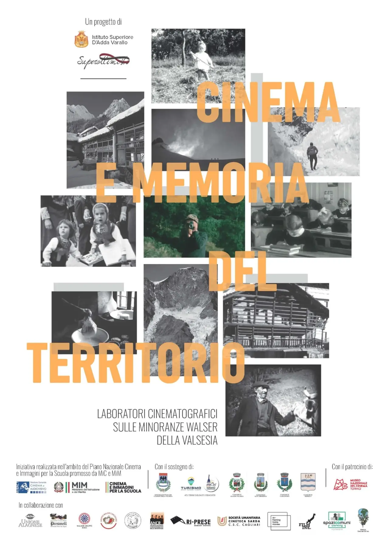 Plakat filmowy "Cinema e memoria del territorio - Comunità Walser valsesiane"