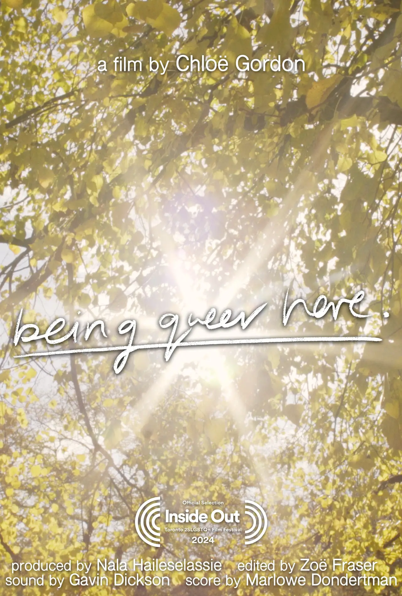 Plakat filmowy "being queer here"