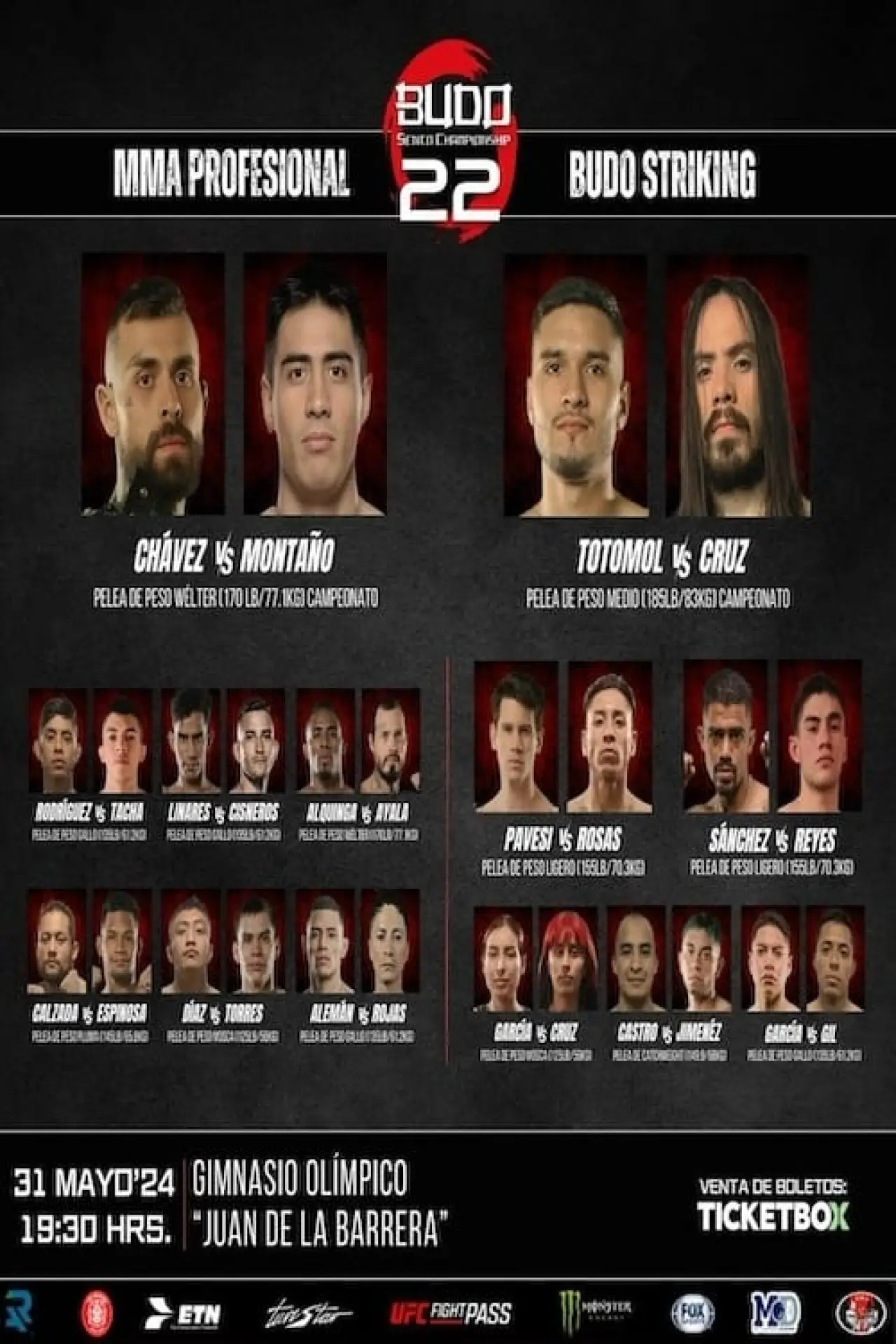 Plakat filmowy "Budo Sento Championship 22"