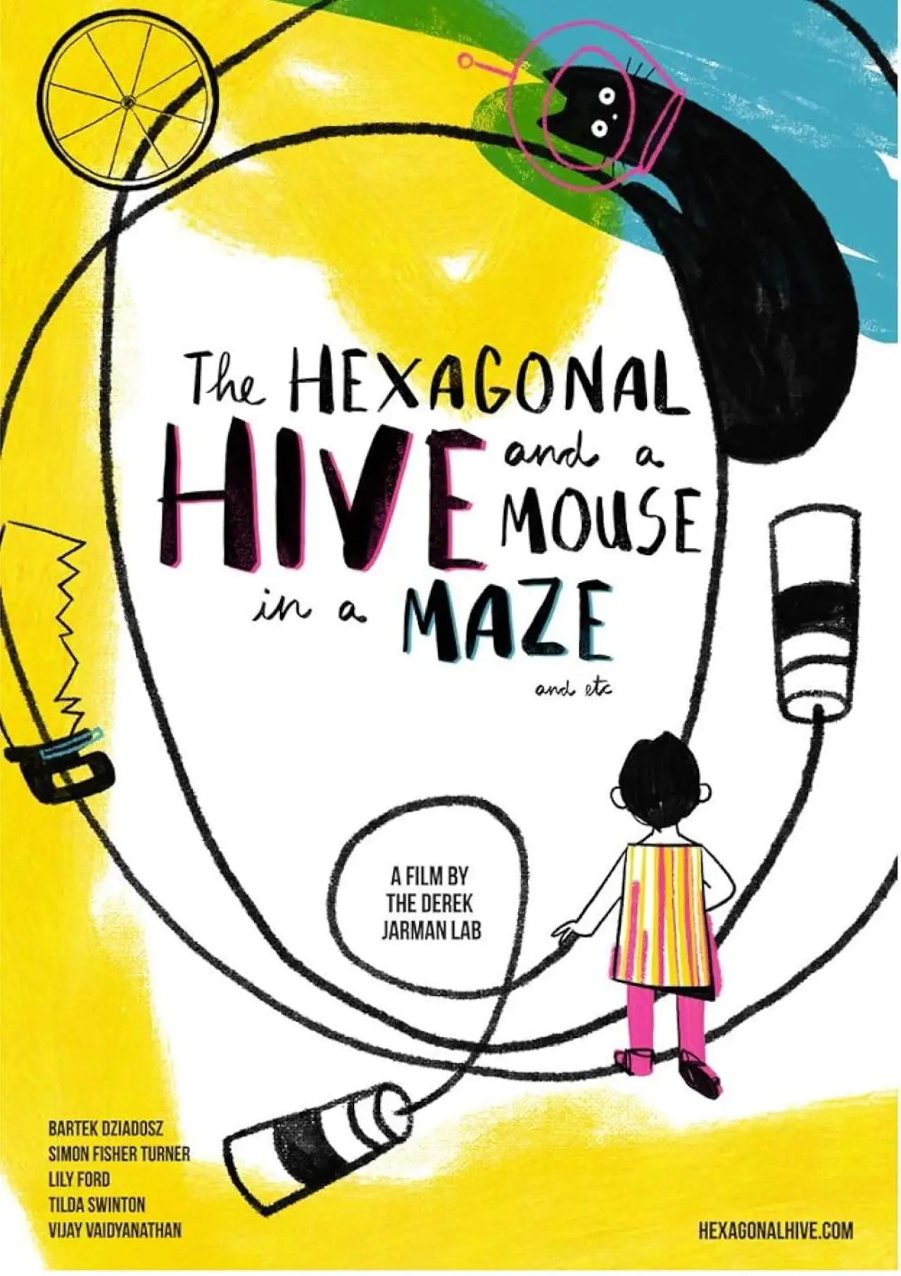 Plakat filmowy "The Hexagonal Hive and a Mouse in a Maze"