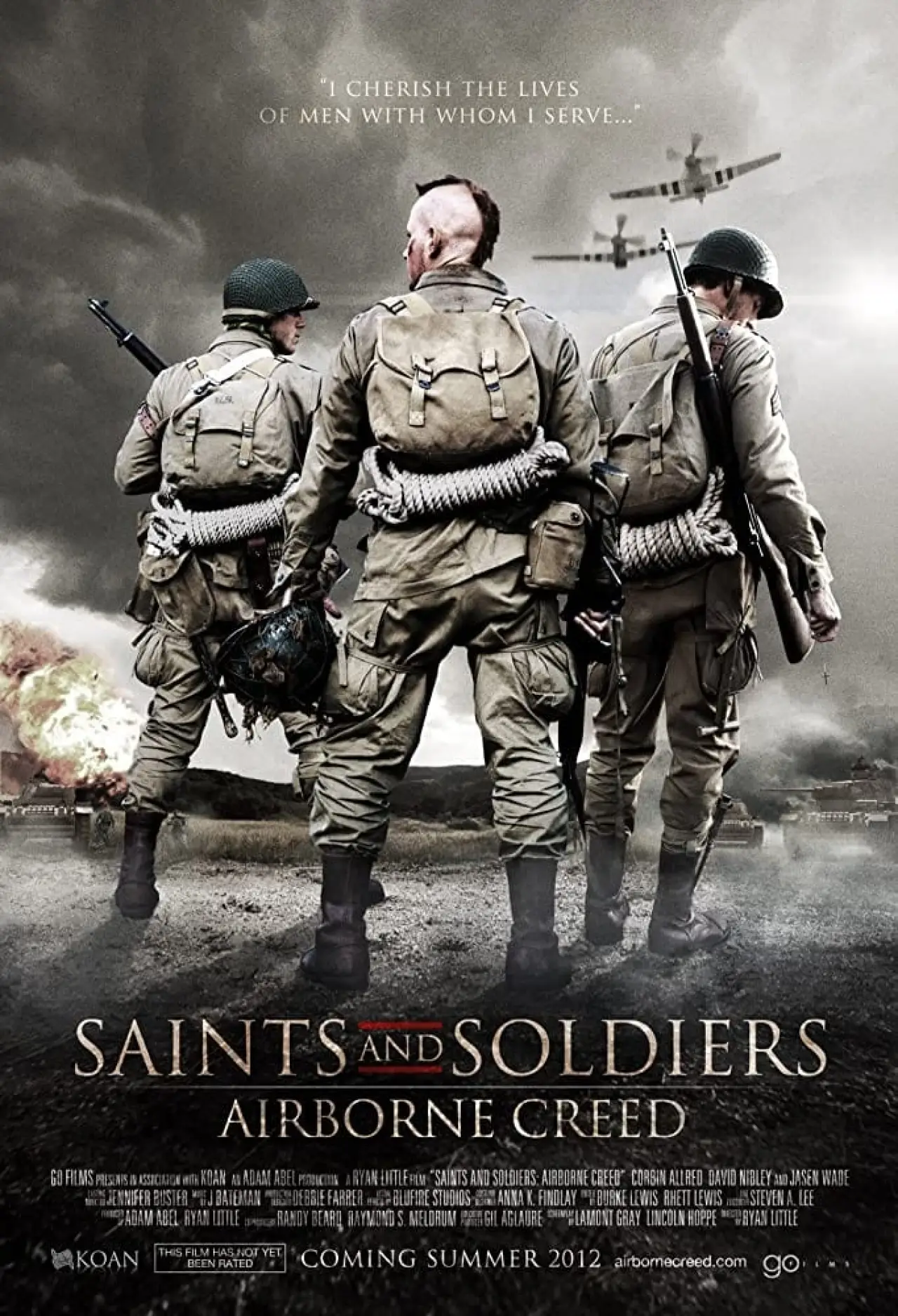 Plakat filmowy "Święci i żołnierze: Credo spadochroniarza"
