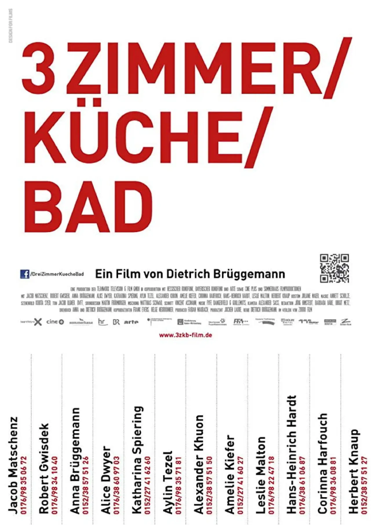 Plakat filmowy "3 Zimmer/Küche/Bad"