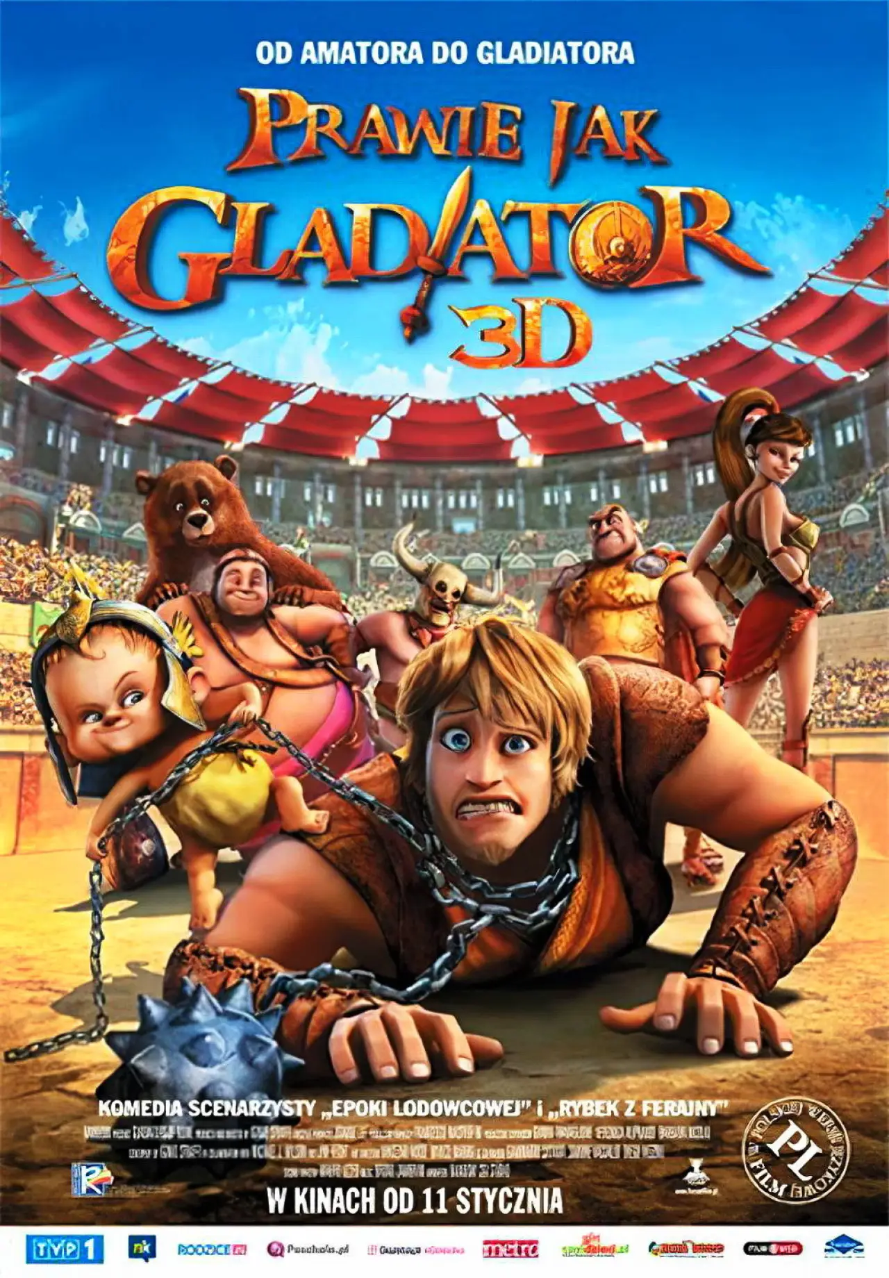 Plakat filmowy "Prawie jak gladiator"