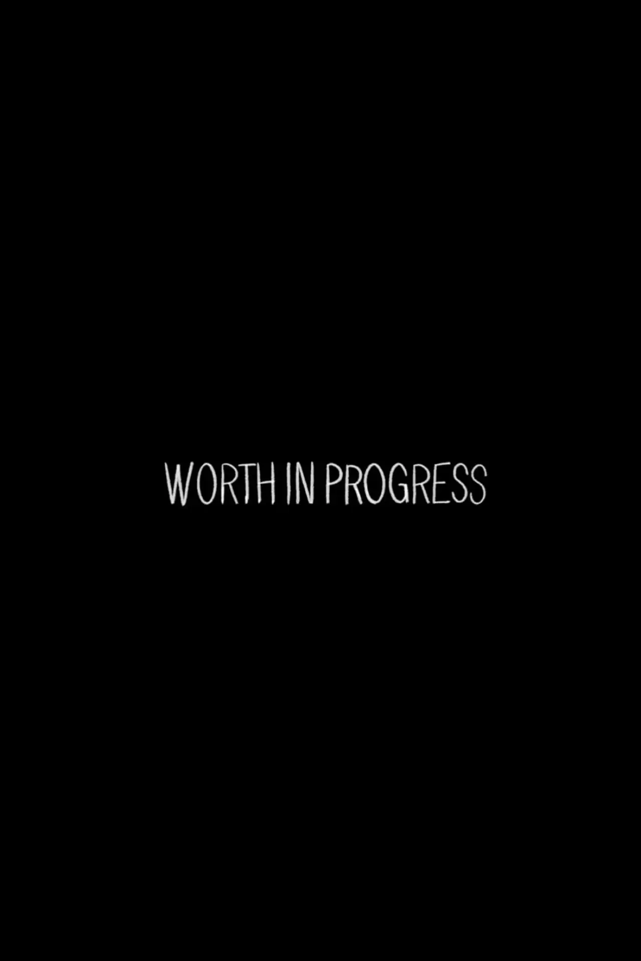 Plakat filmowy "WORTH in PROGRESS"