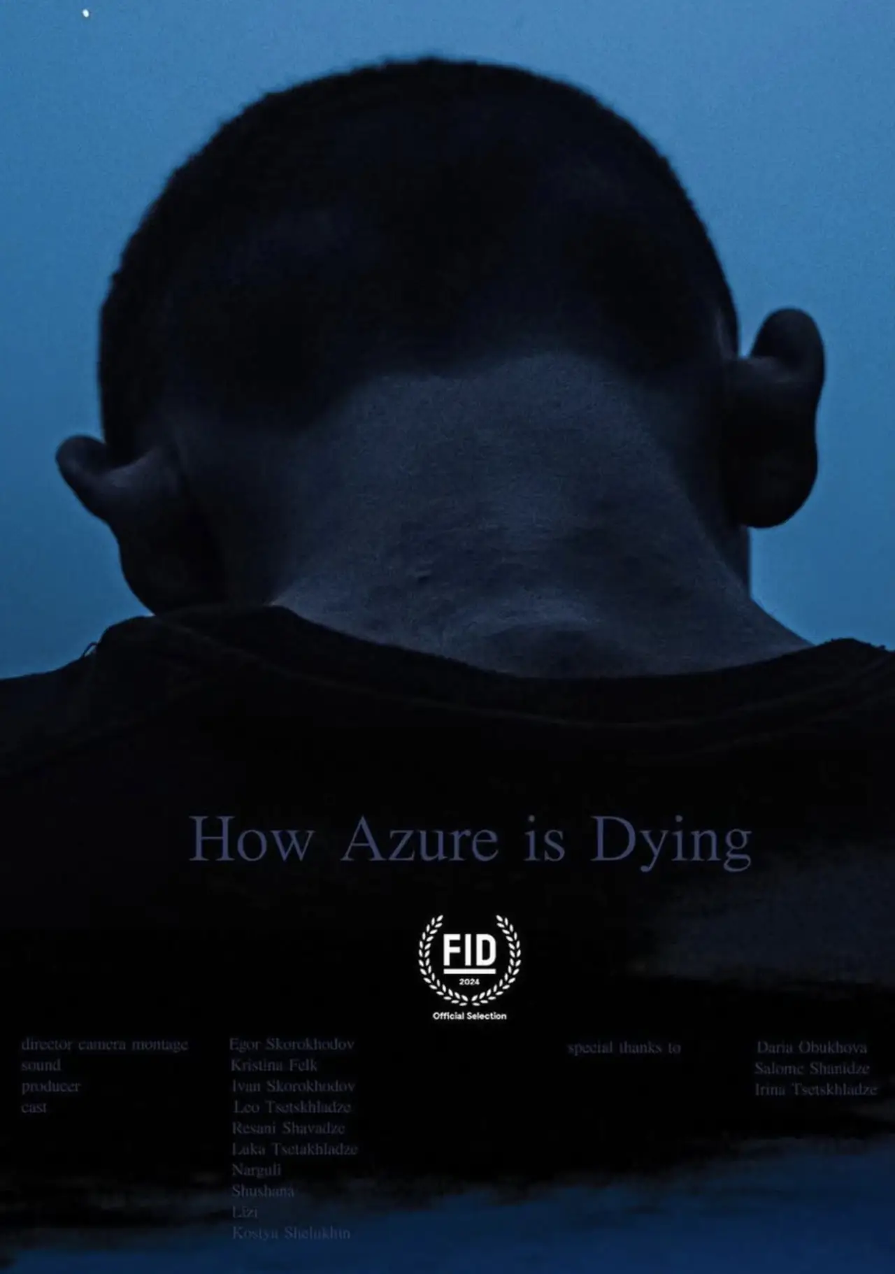 Plakat filmowy "Как умирает лазурь"