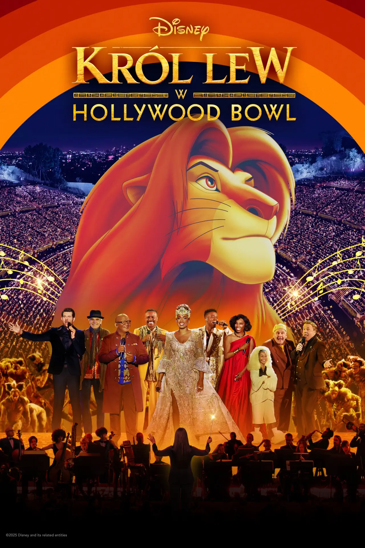 Plakat filmowy "Król Lew w Hollywood Bowl"
