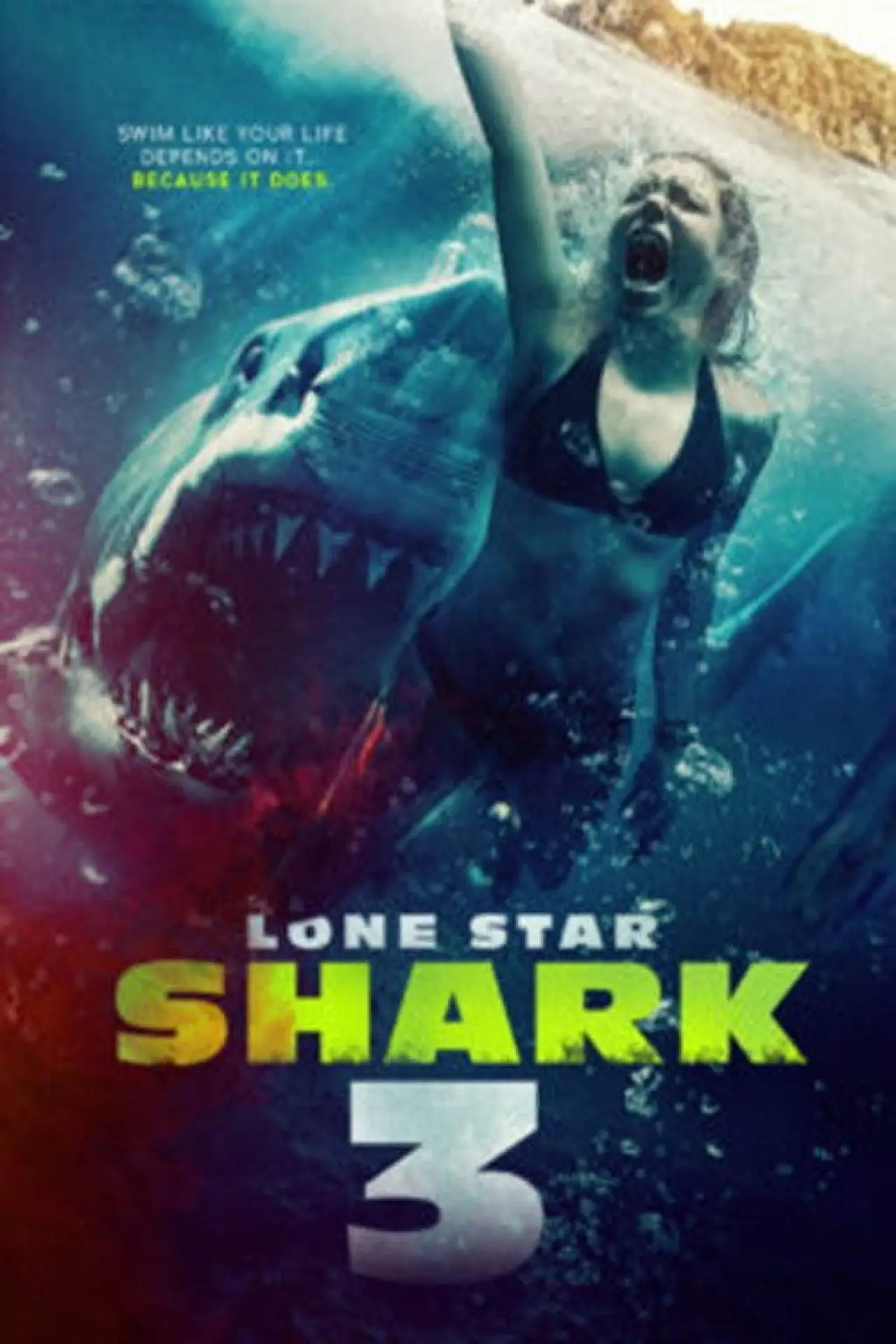 Plakat filmowy "Lone Star Shark 3"