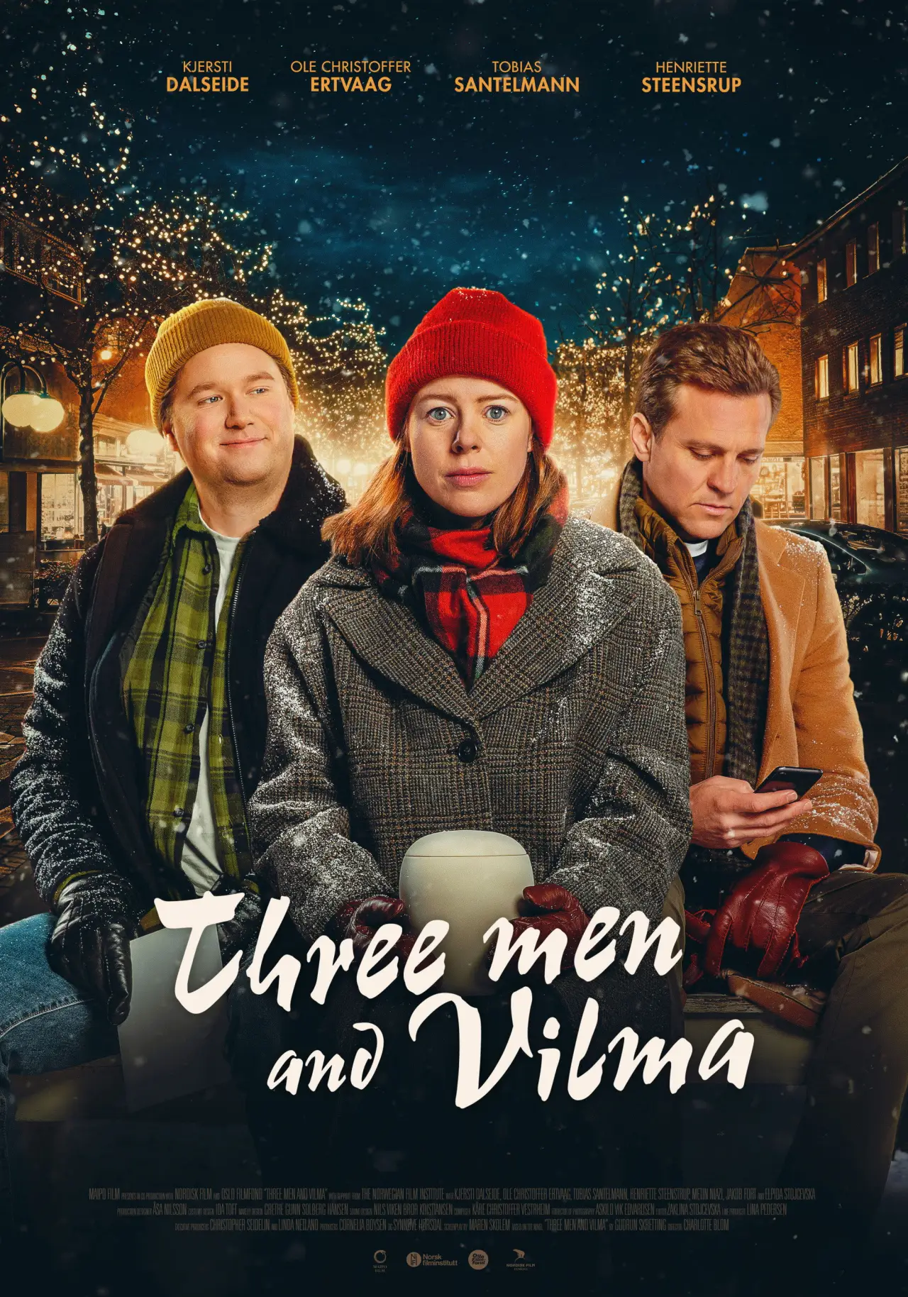 Plakat filmowy "Tre menn til Vilma"