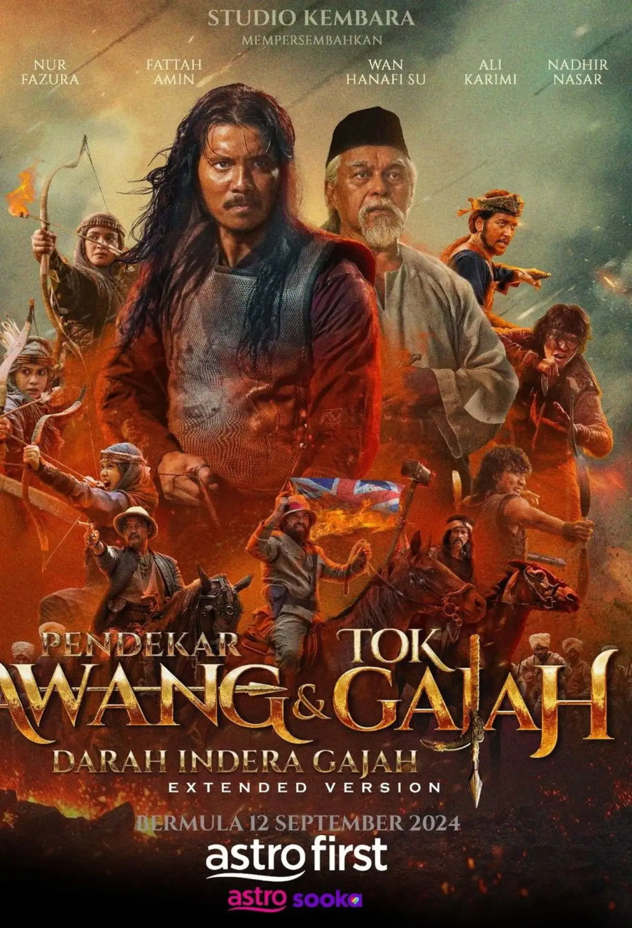 Plakat filmowy "Pendekar Awang & Tok Gajah: Darah Indera Gajah"