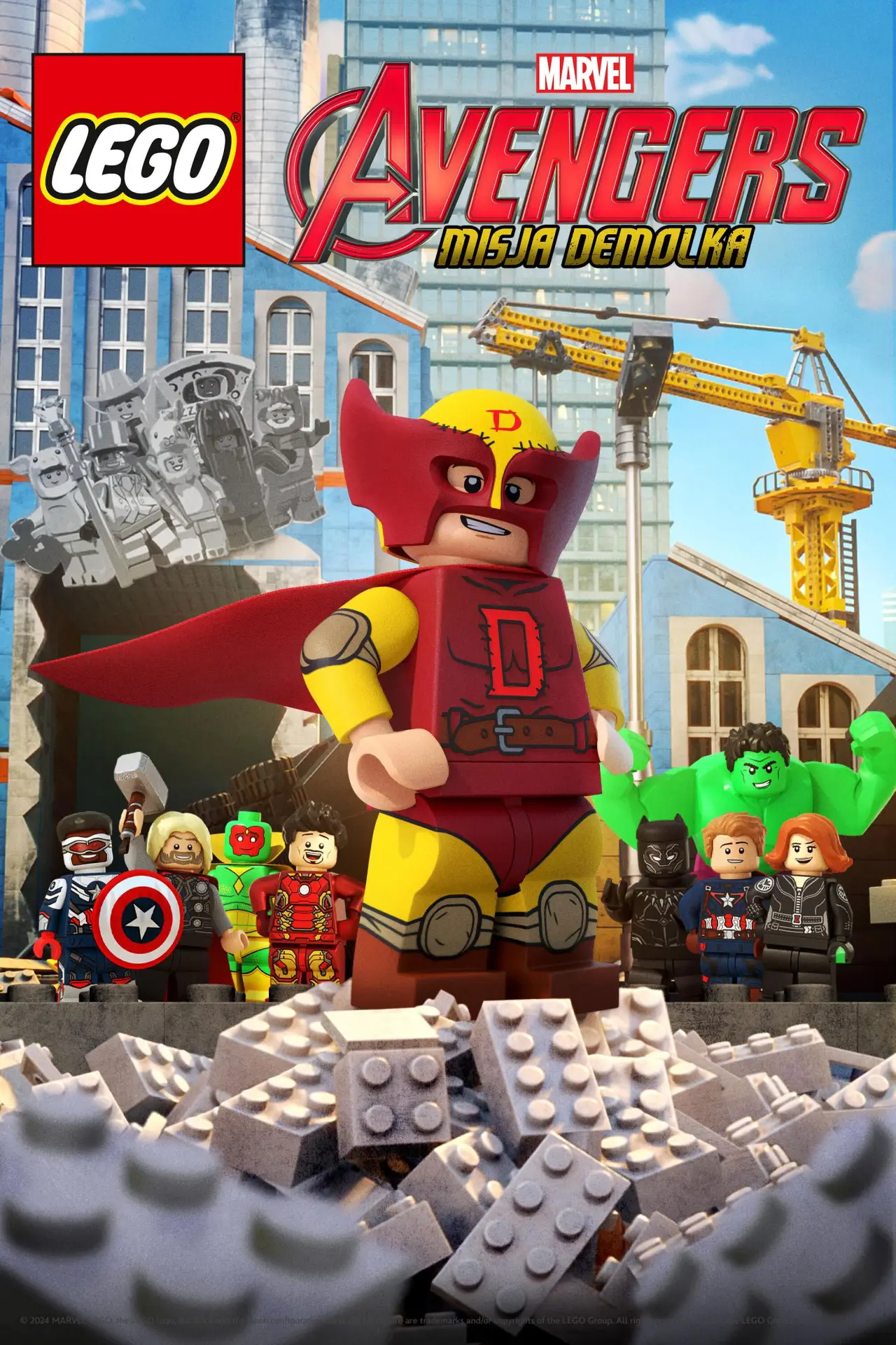 Plakat filmowy "LEGO Marvel Avengers: Misja demolka"