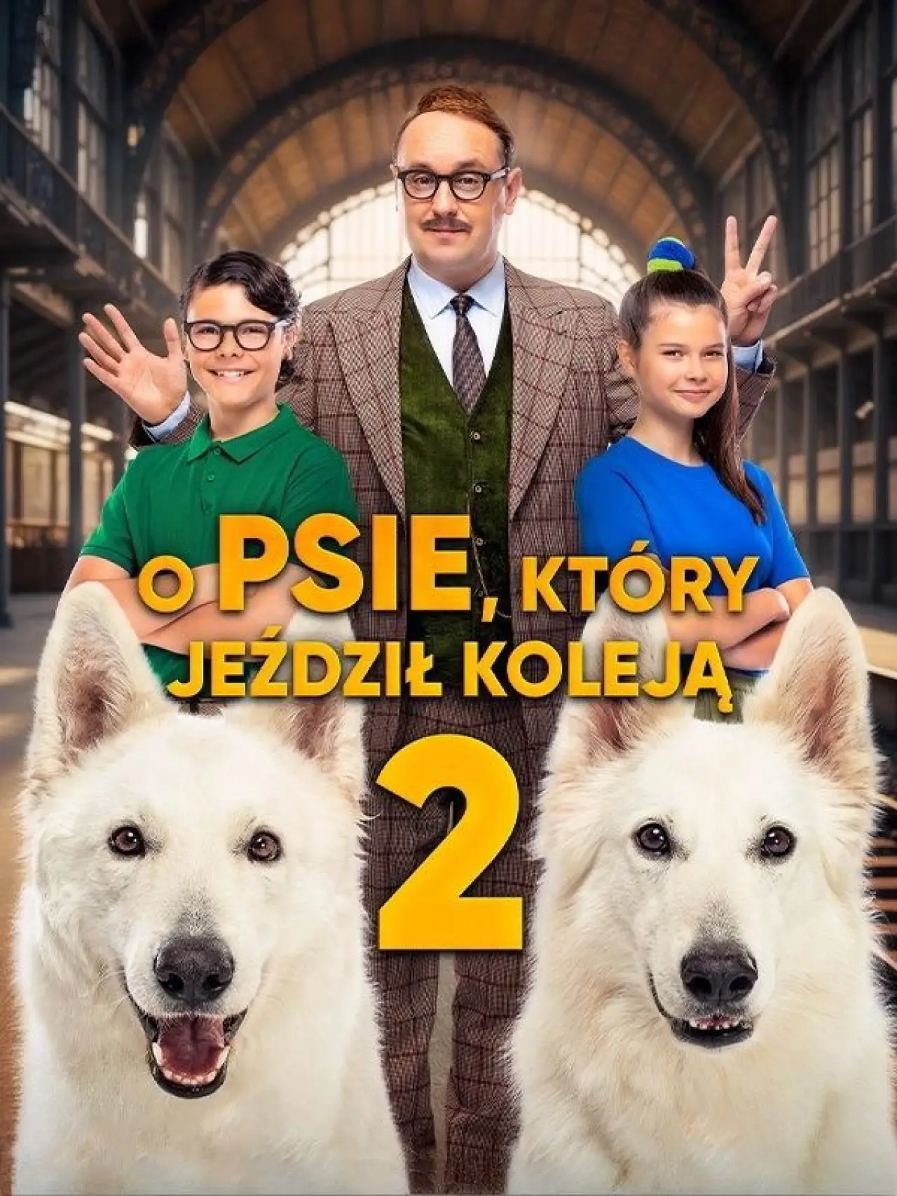 Plakat filmowy "O psie, który jeździł koleją 2"