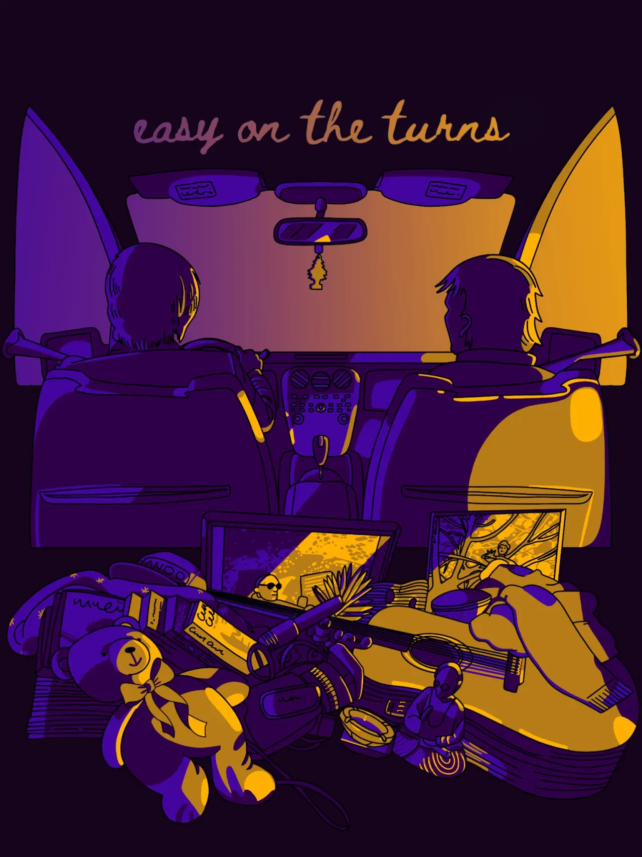 Plakat filmowy "easy on the turns"