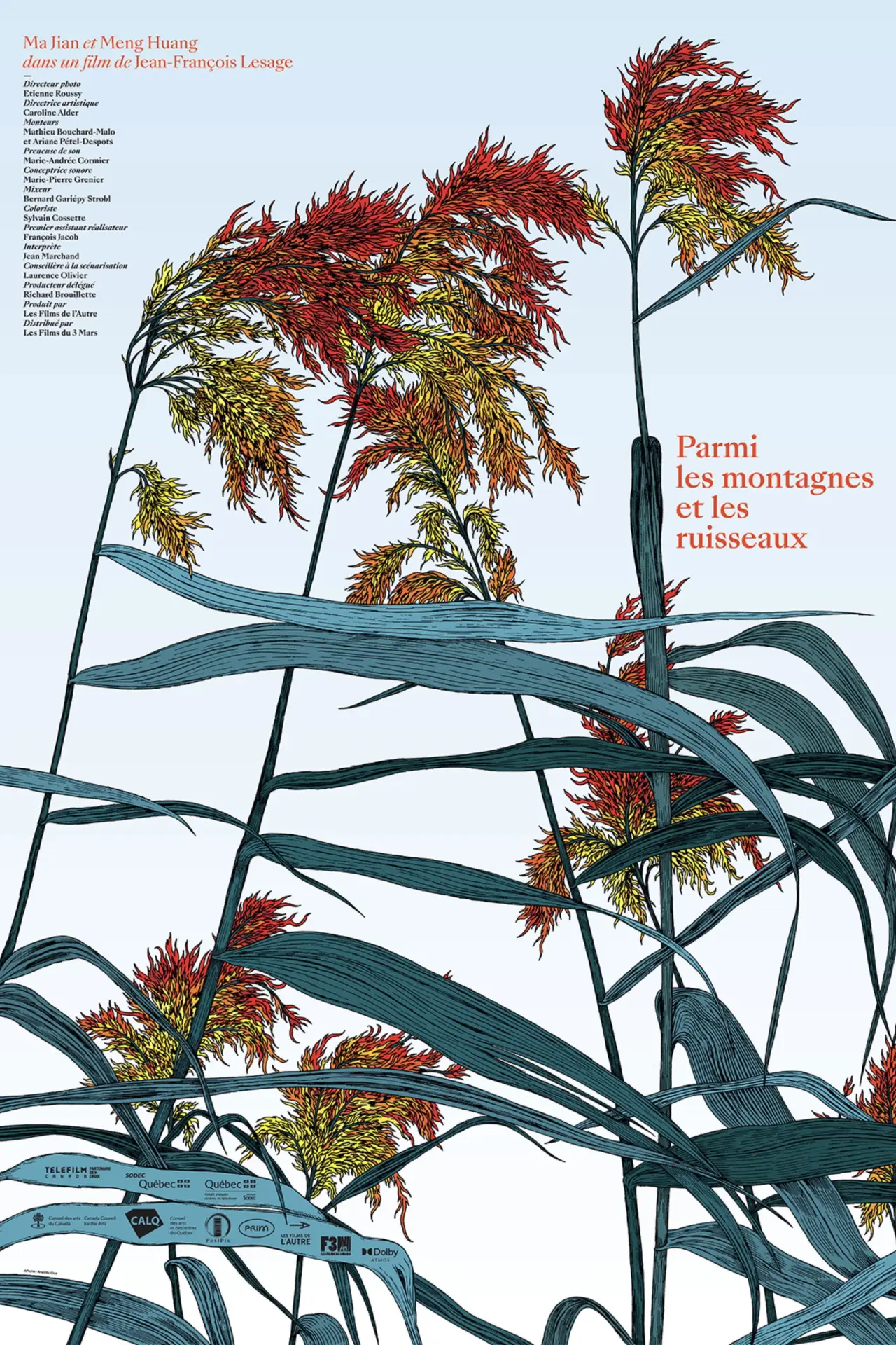 Plakat filmowy "Parmi les montagnes et les ruisseaux"