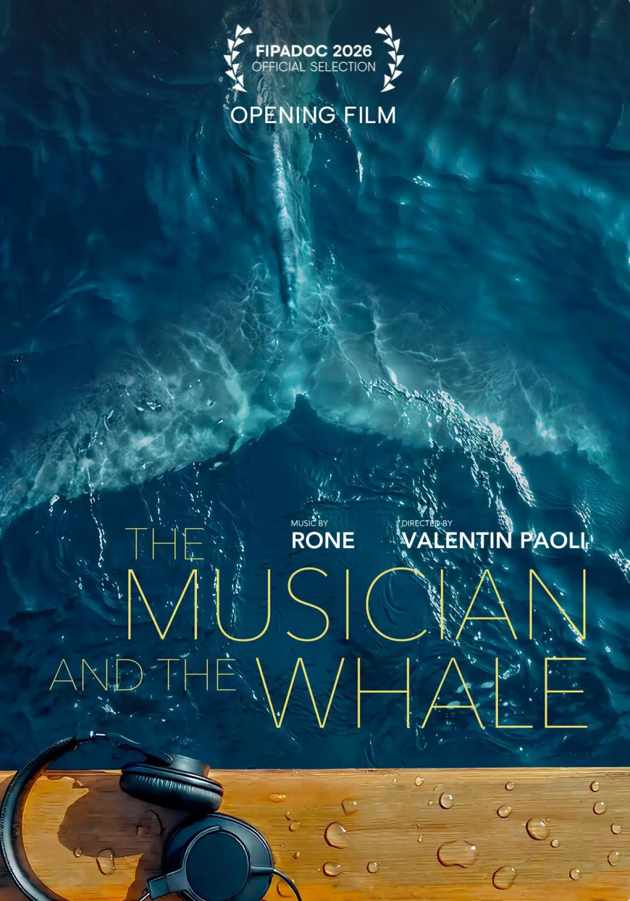 Plakat filmowy "La Baleine et le musicien"