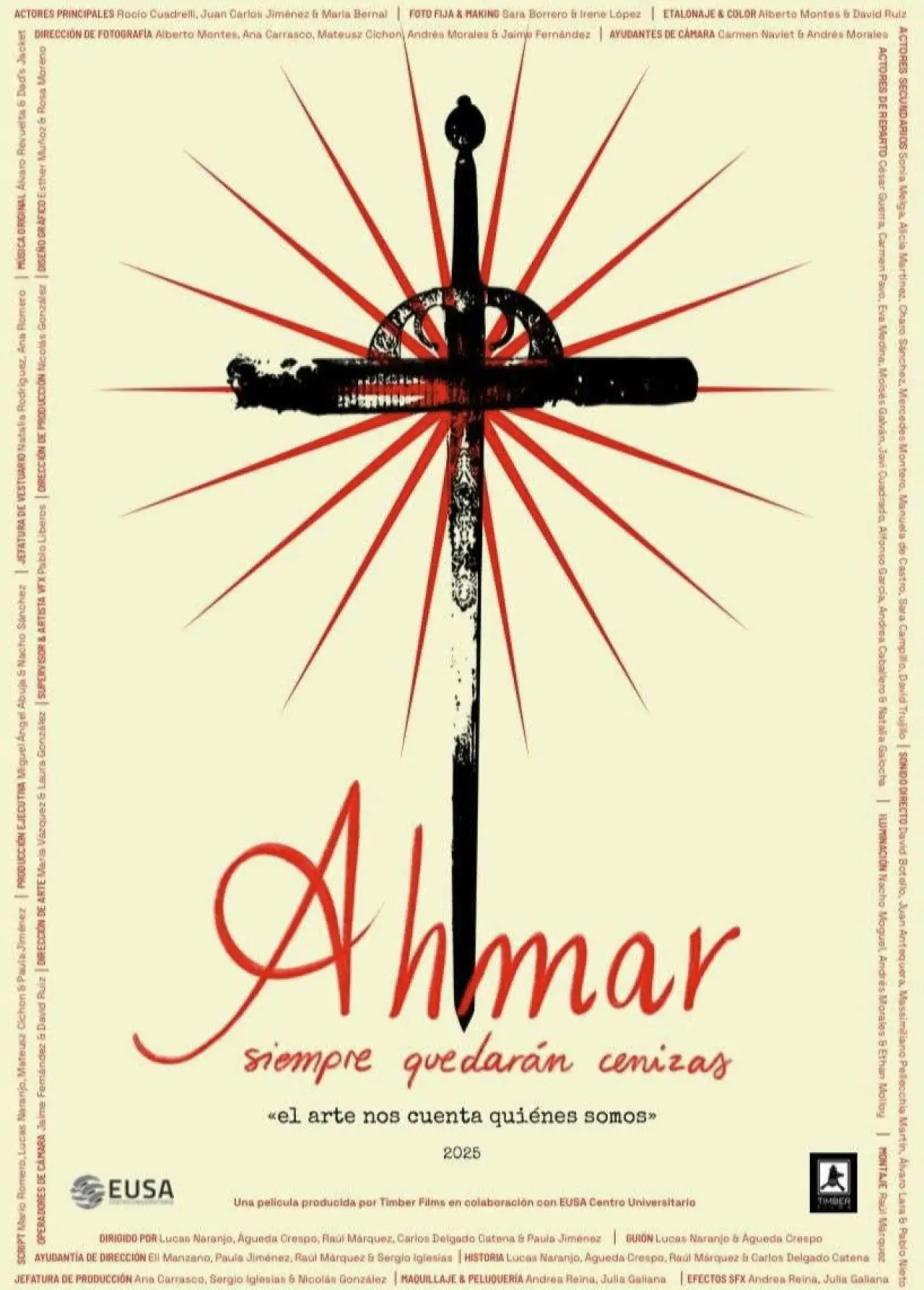 Plakat filmowy "Ahmar, Siempre Quedarán Cenizas"