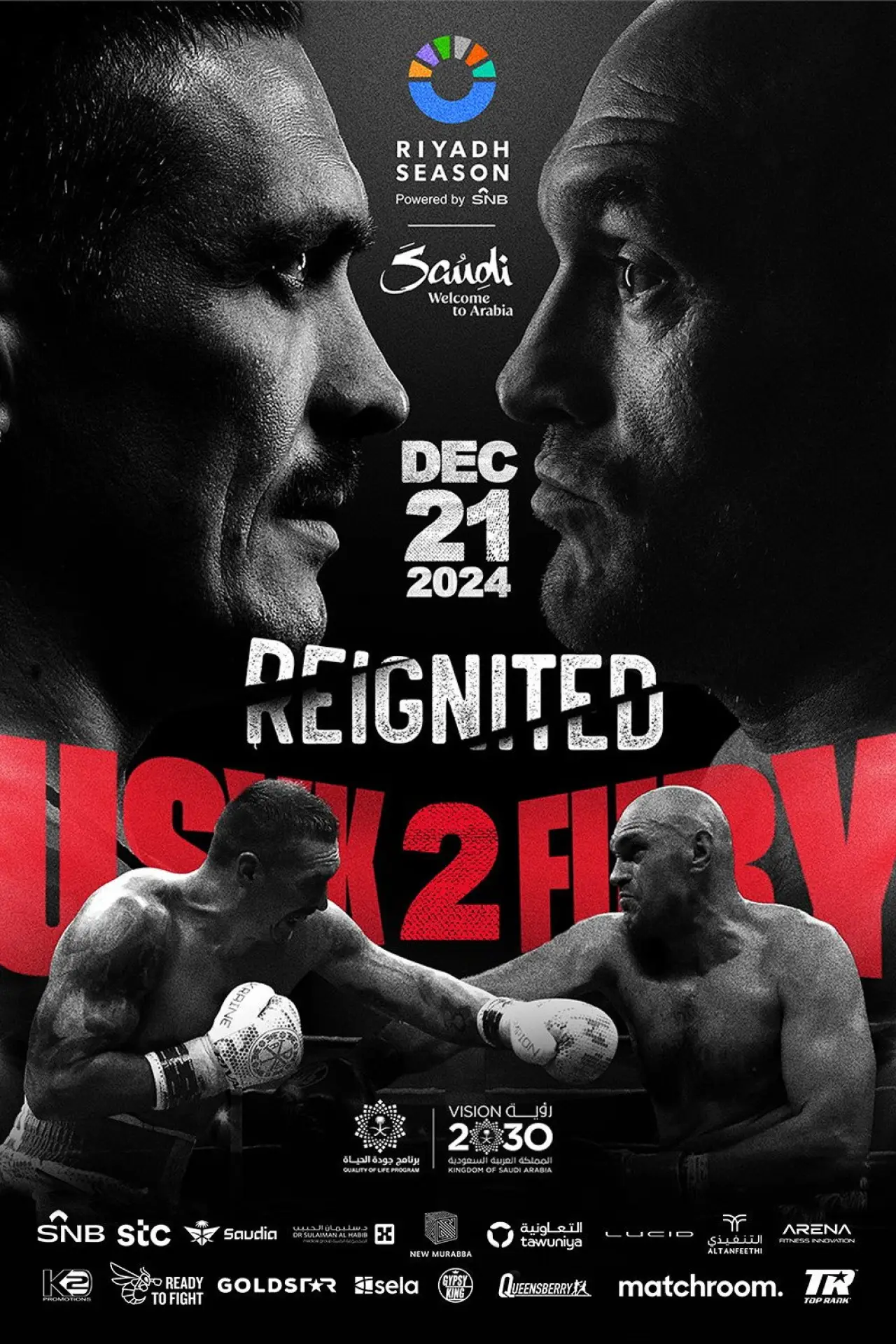 Plakat filmowy "Oleksandr Usyk vs. Tyson Fury II"