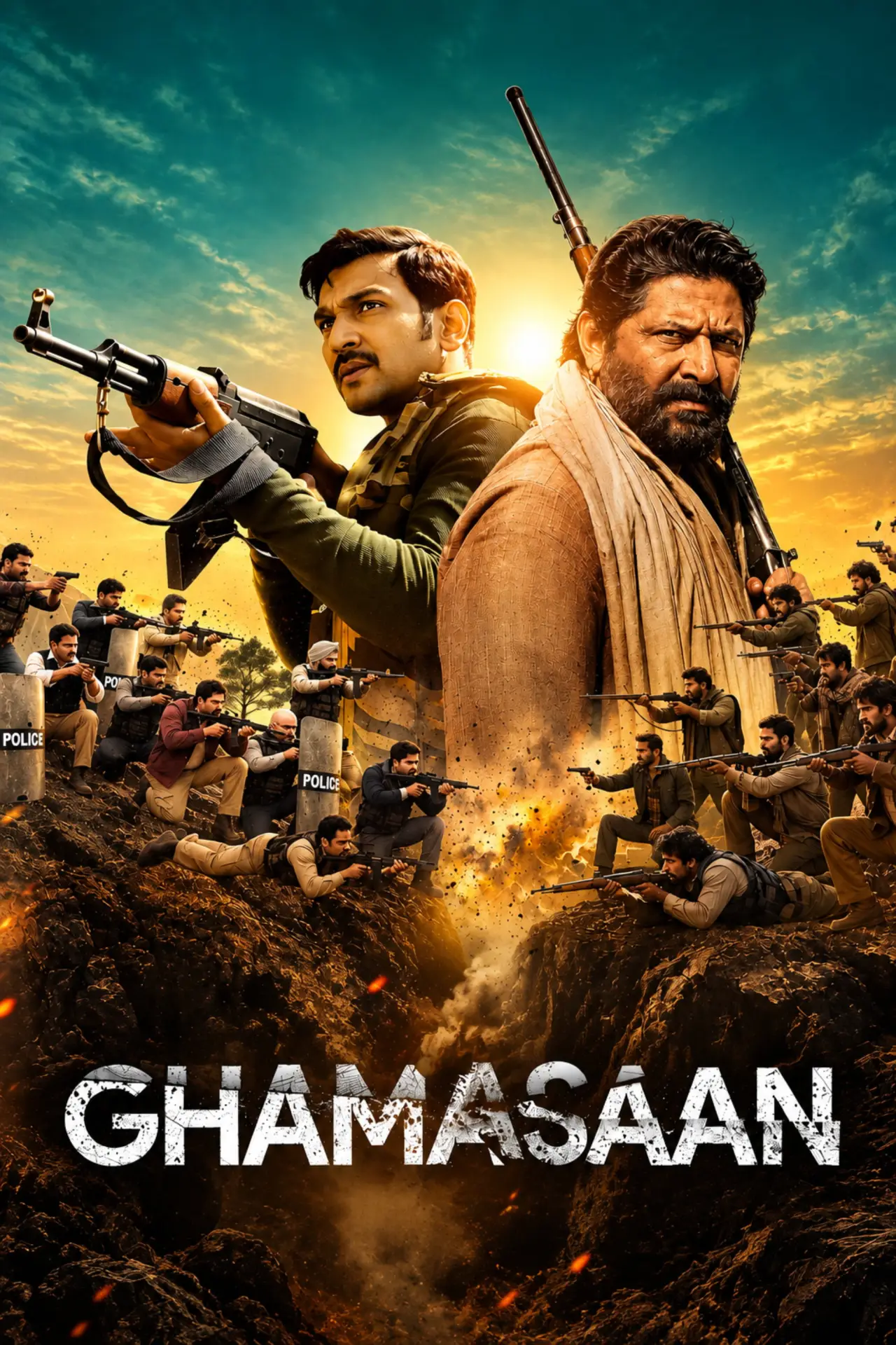 Plakat filmowy "घमासान"