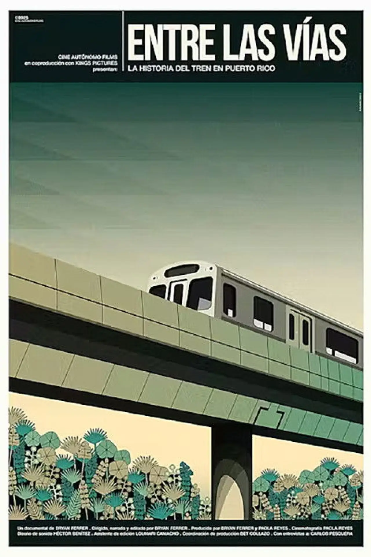 Plakat filmowy "Entre las vías: La historia del tren en Puerto Rico"