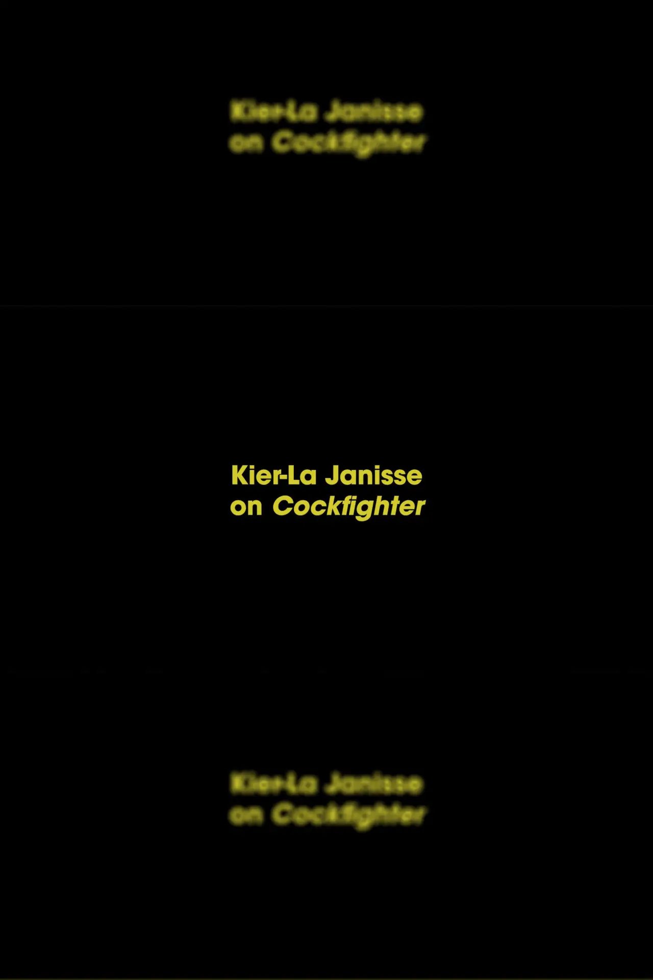 Plakat filmowy "Kier-La Janisse on Cockfighter"