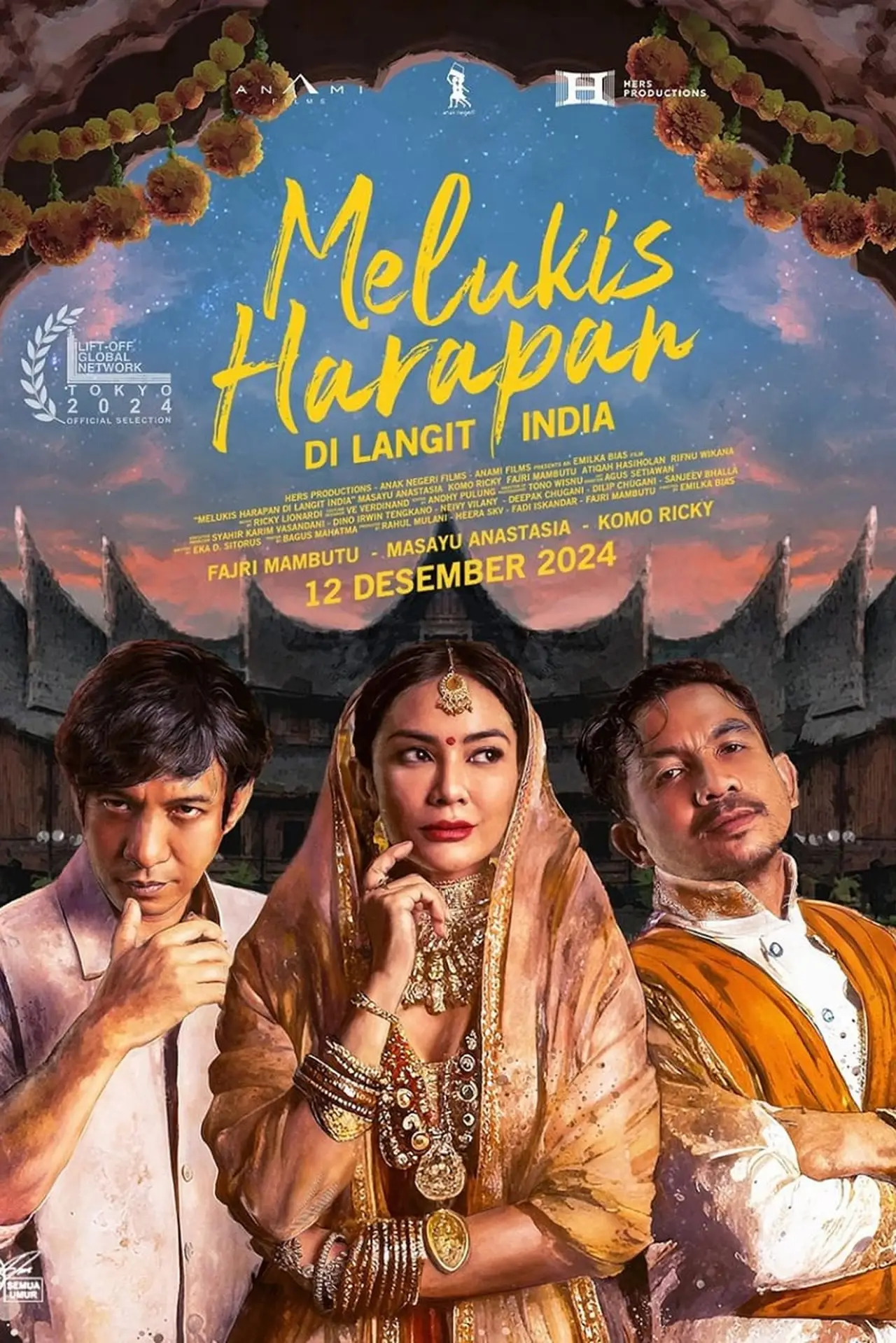 Plakat filmowy "Melukis Harapan Di Langit India"