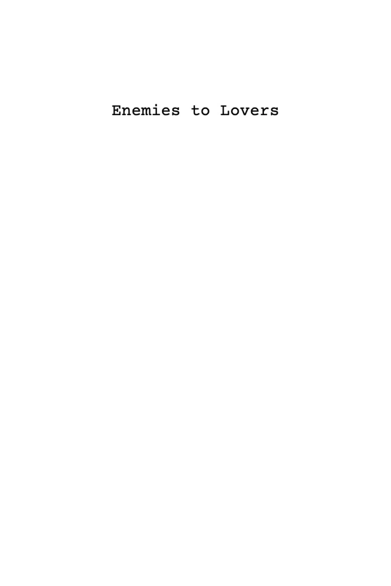 Plakat filmowy "Enemies to Lovers"