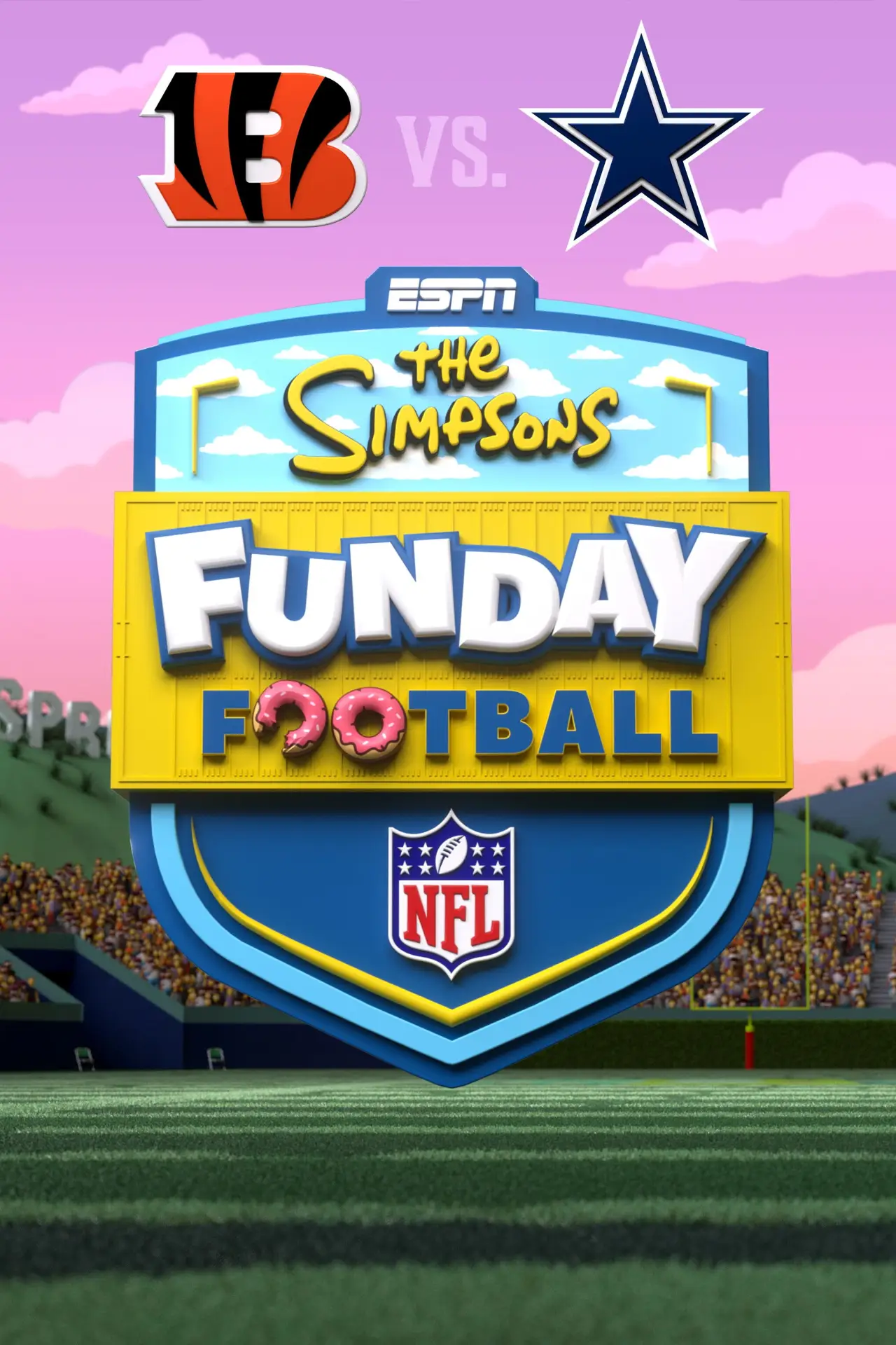 Plakat filmowy "The Simpsons Funday Football"