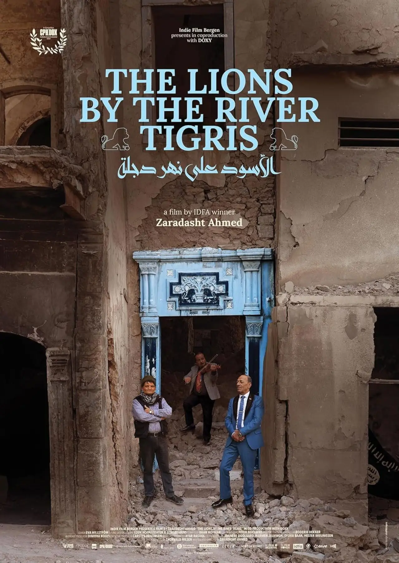 Plakat filmowy "Løvene ved elven Tigris"