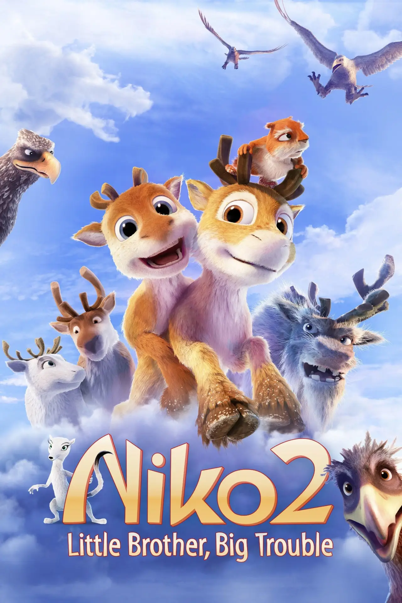 Plakat filmowy "Renifer Niko ratuje brata"