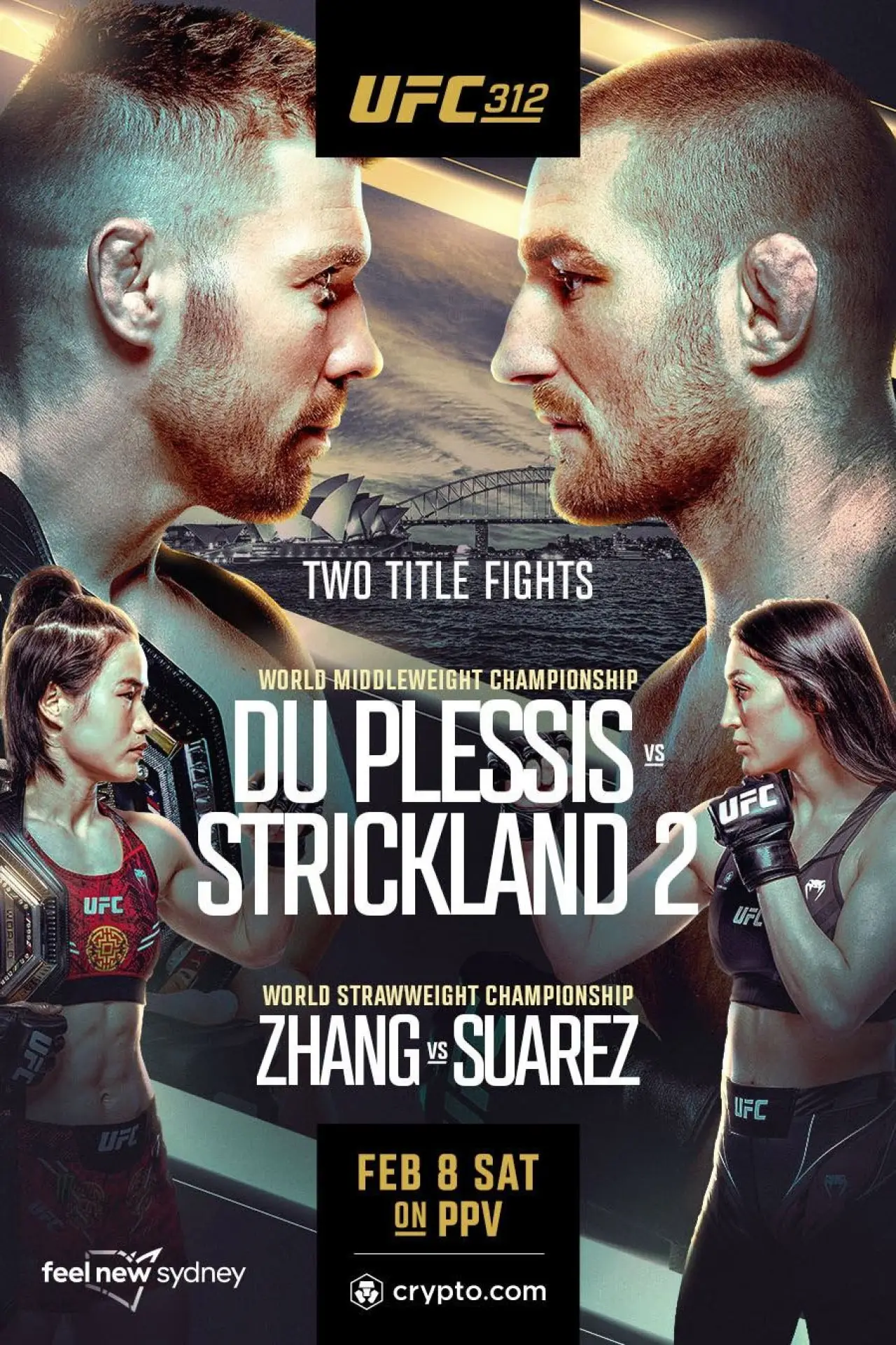 Plakat filmowy "UFC 312: Du Plessis vs. Strickland 2"