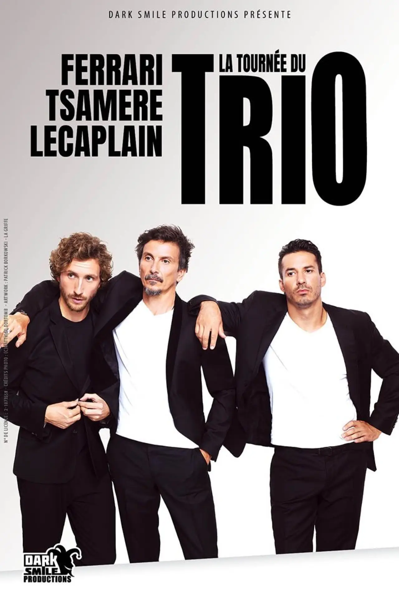 Plakat filmowy "Ferrari Tsamère Lecaplain : Le trio en direct au cinéma"
