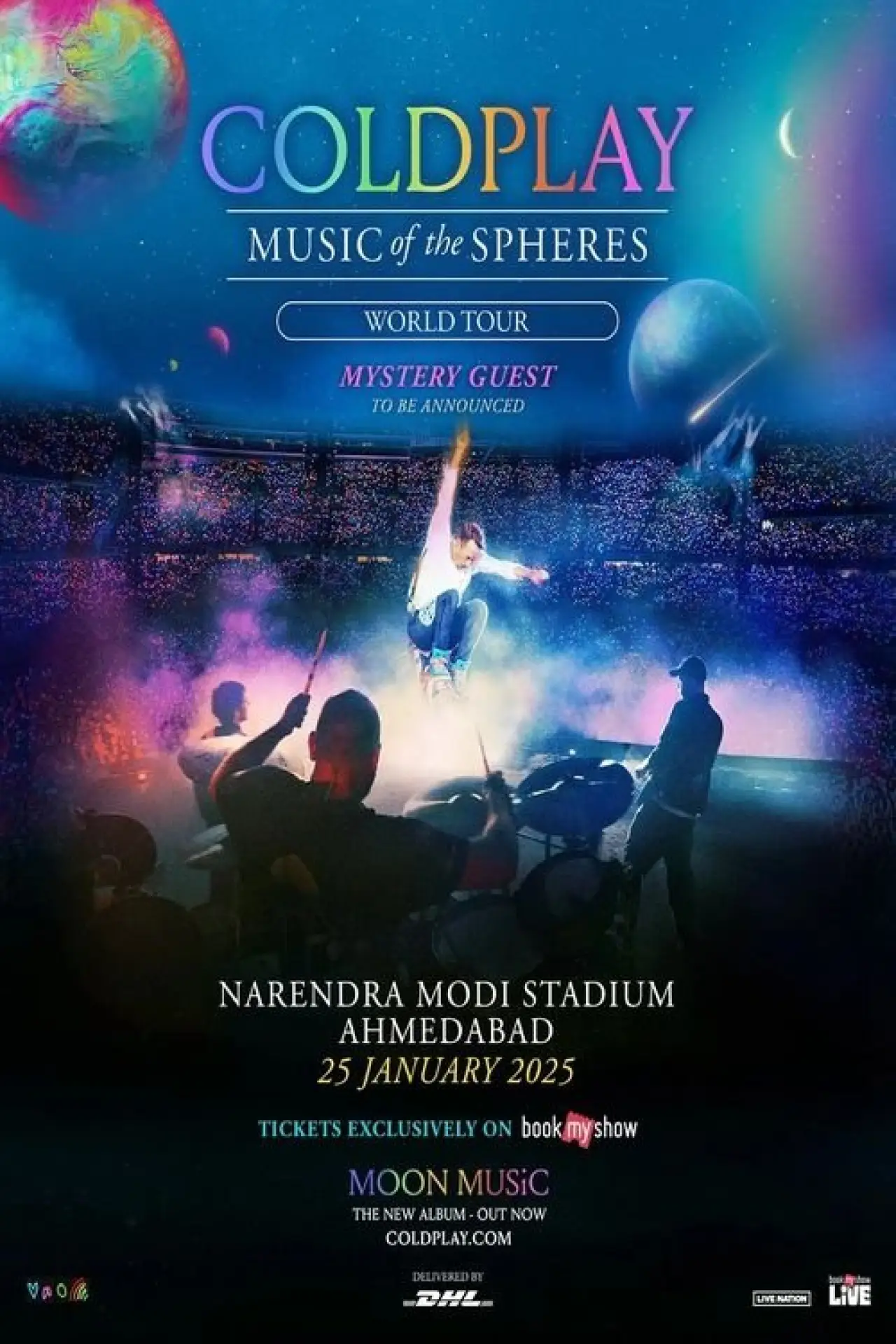 Plakat filmowy "Coldplay: Music Of The Spheres World Tour - Live at Narendra Modi Stadium/India"