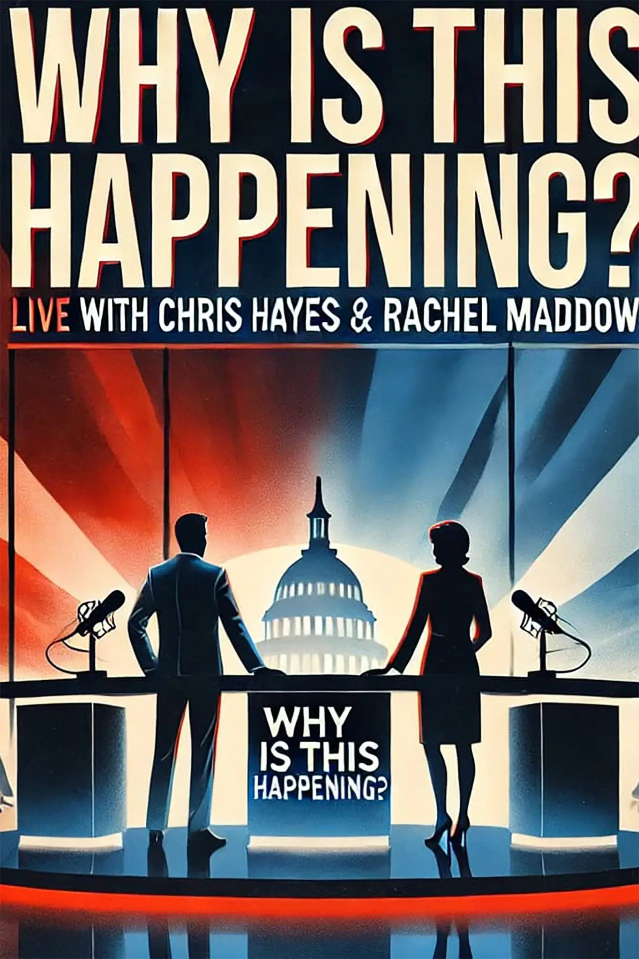 Plakat filmowy "Why is this Happening? Live with Chris Hayes & Rachel Maddow"