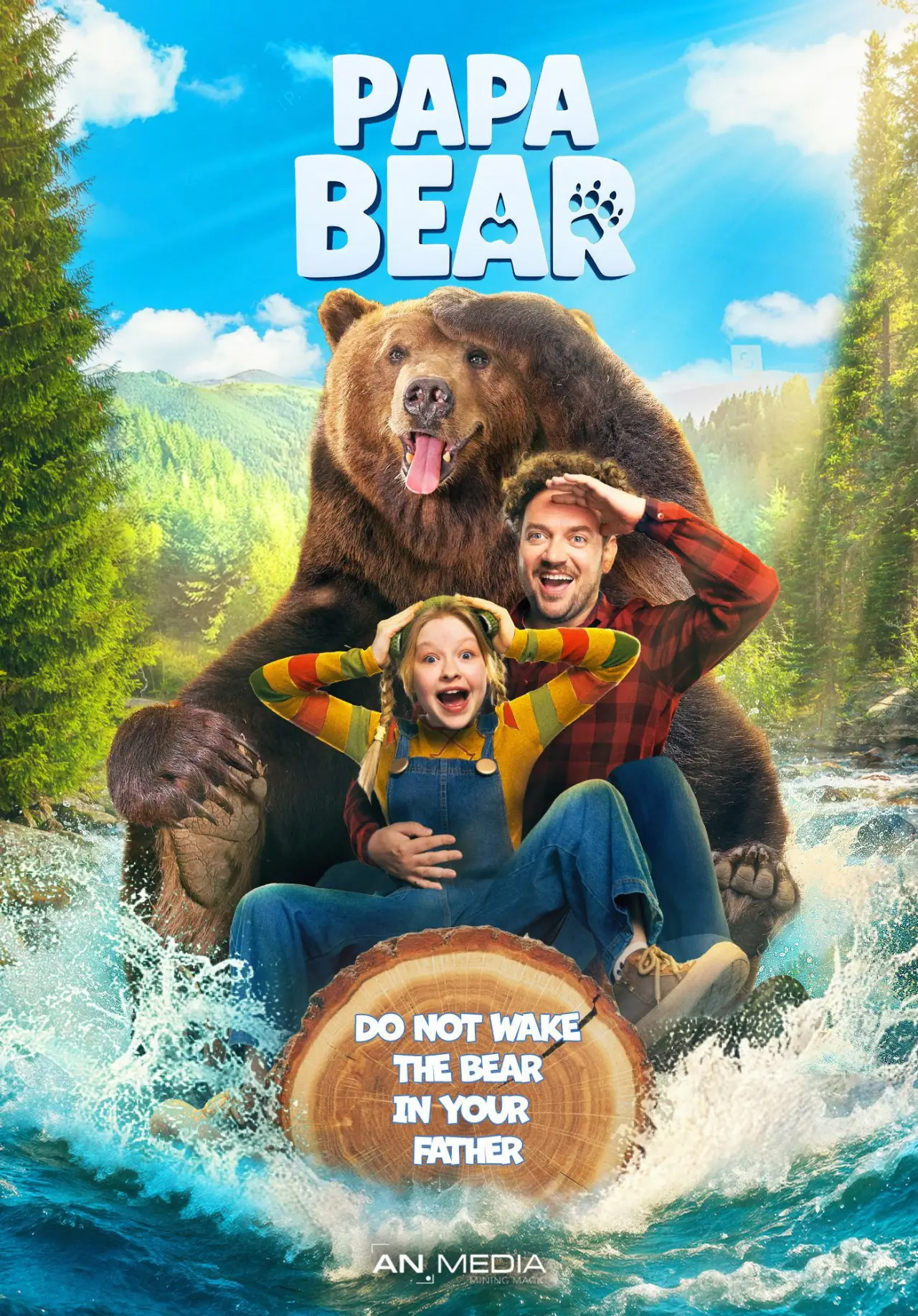 Plakat filmowy "Мой папа — медведь"