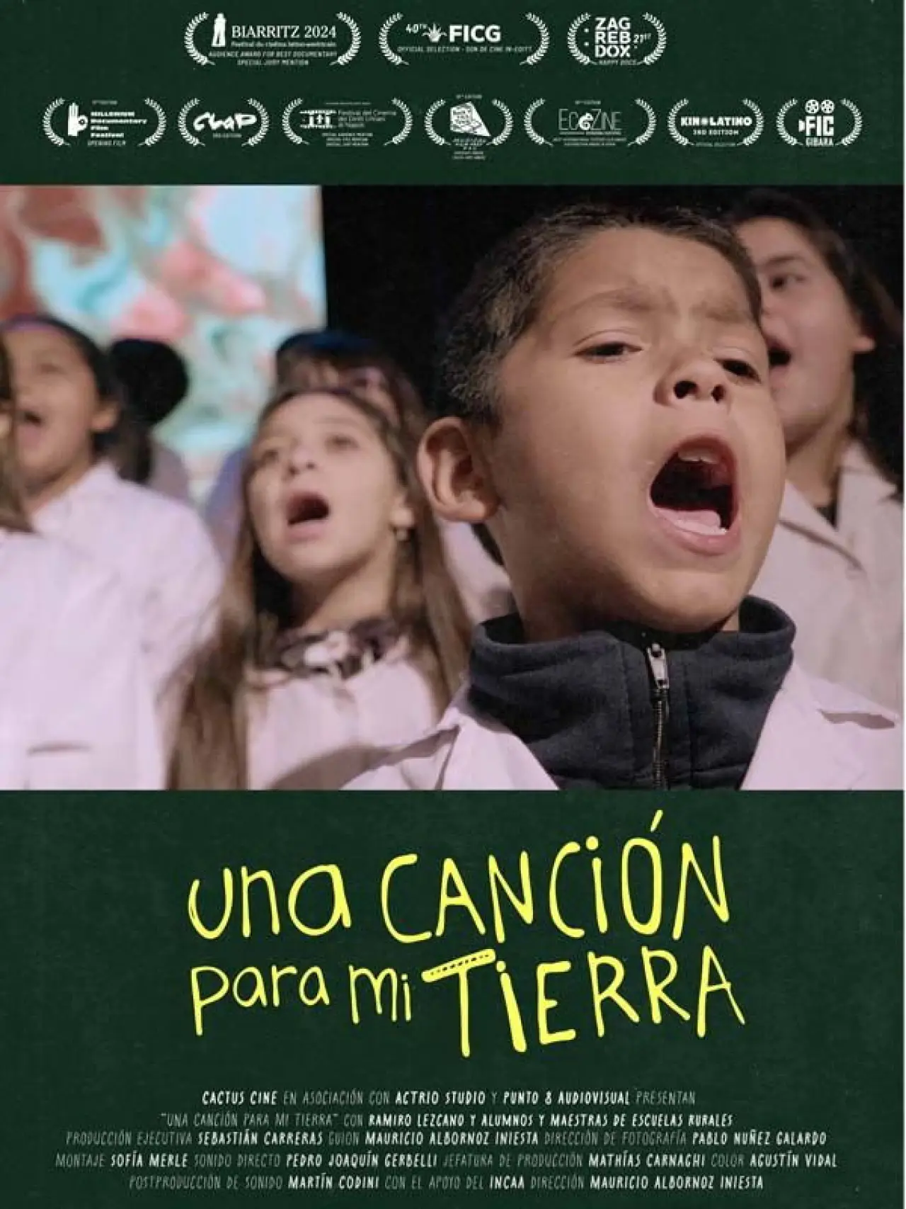 Plakat filmowy "Una canción para mi tierra"