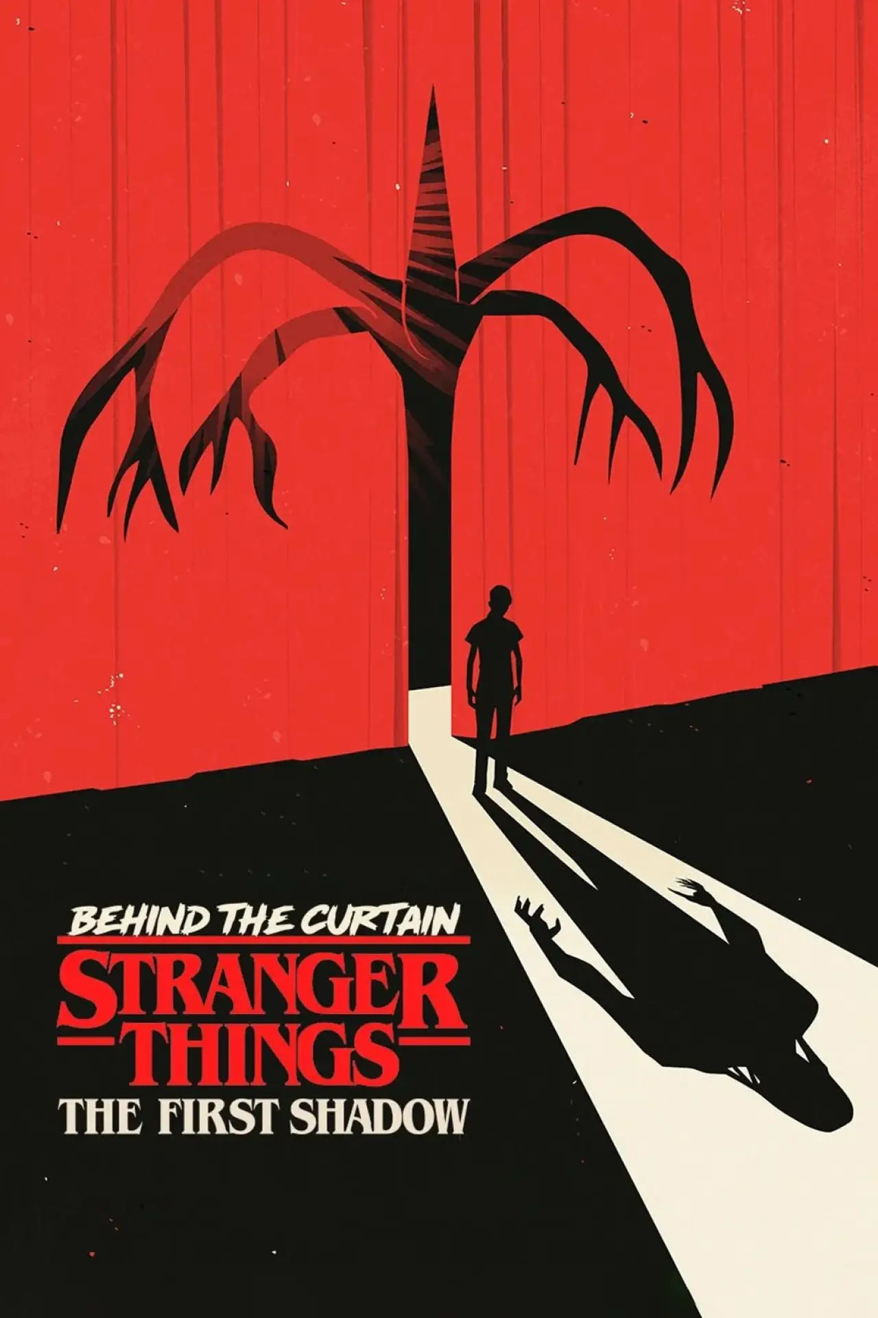 Plakat filmowy "Stranger Things: The First Shadow — za kulisami"
