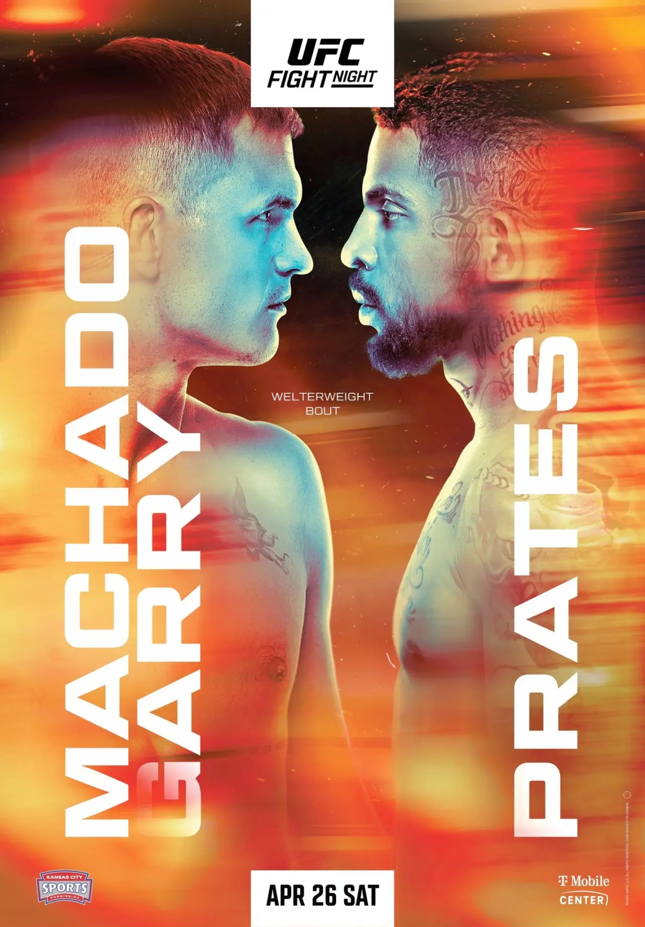 Plakat filmowy "UFC on ESPN 66: Machado Garry vs. Prates"