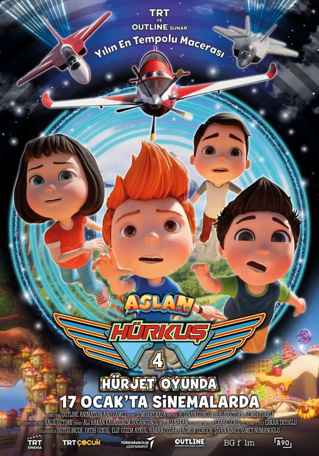 Plakat filmowy "Aslan Hürkuş 4: Hürjet Oyunda"
