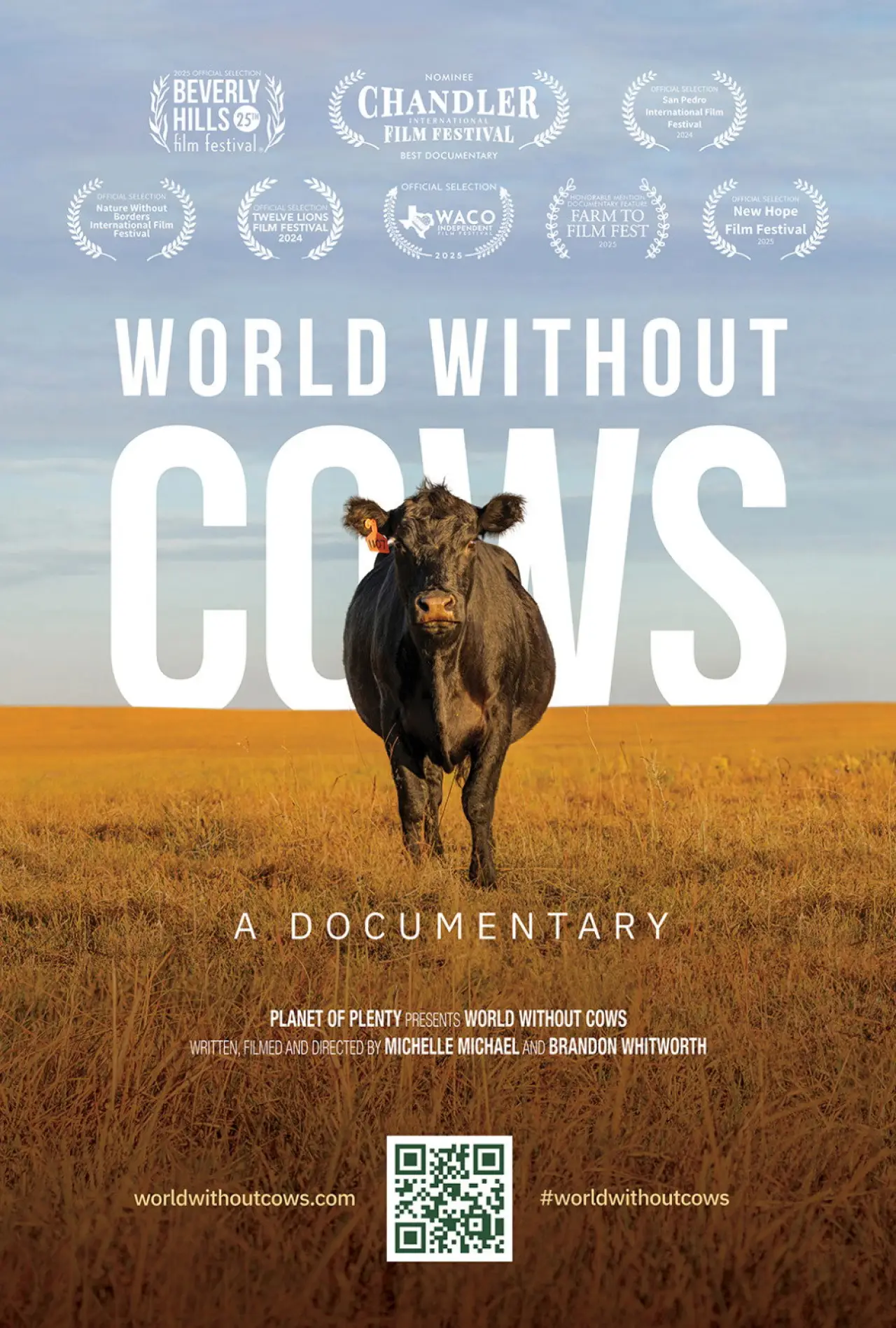 Plakat filmowy "World Without Cows"