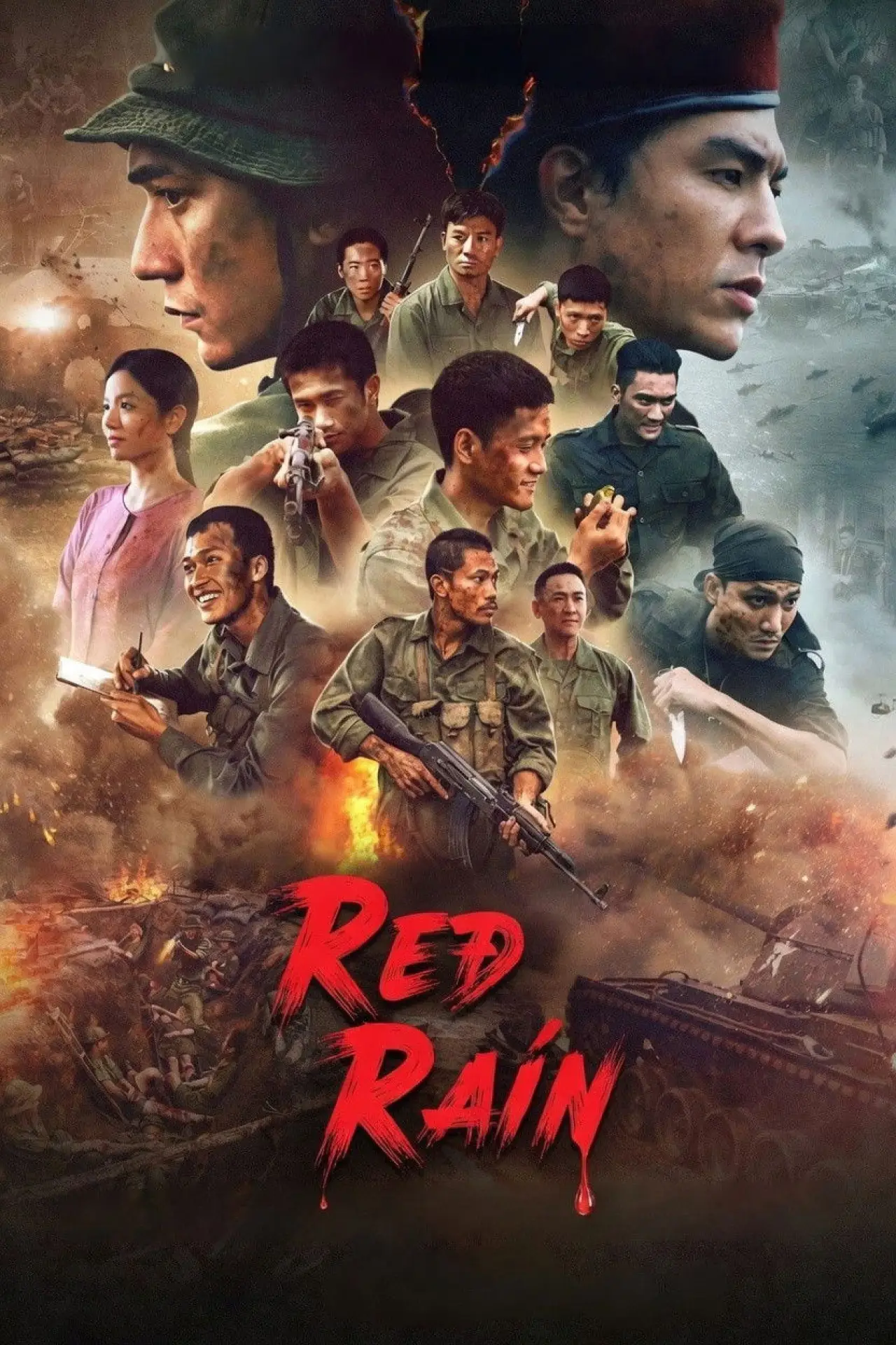 Plakat filmowy "Mưa đỏ"