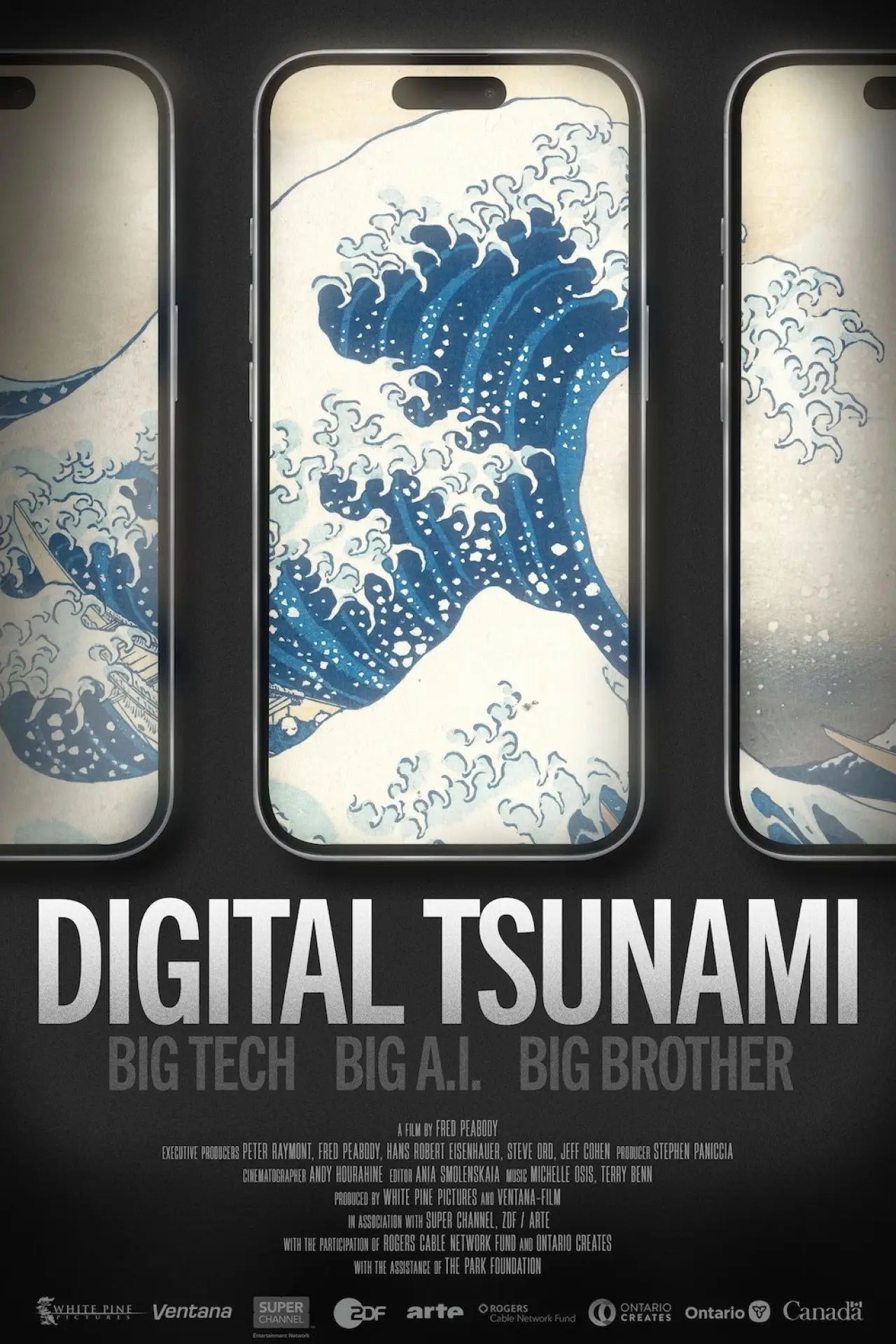 Plakat filmowy "Digital Tsunami: Big Tech, Big AI, Big Brother"