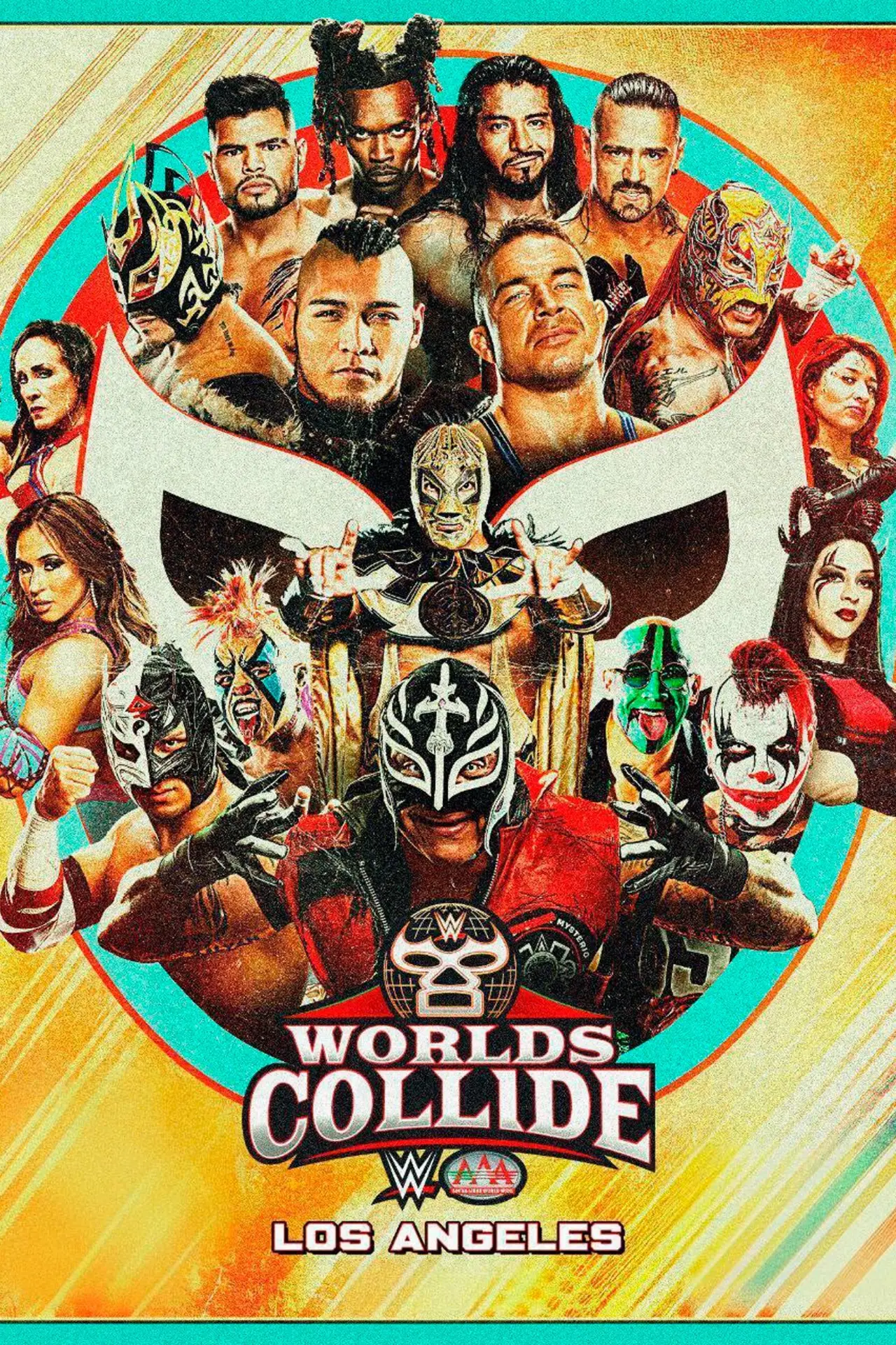 Plakat filmowy "WWE/AAA Worlds Collide 2025"
