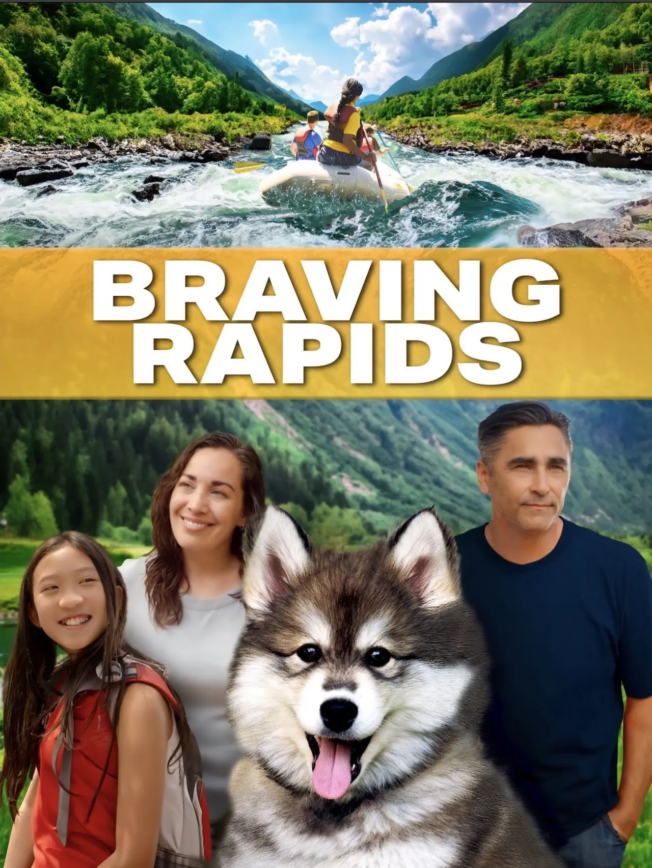 Plakat filmowy "Braving Rapids"