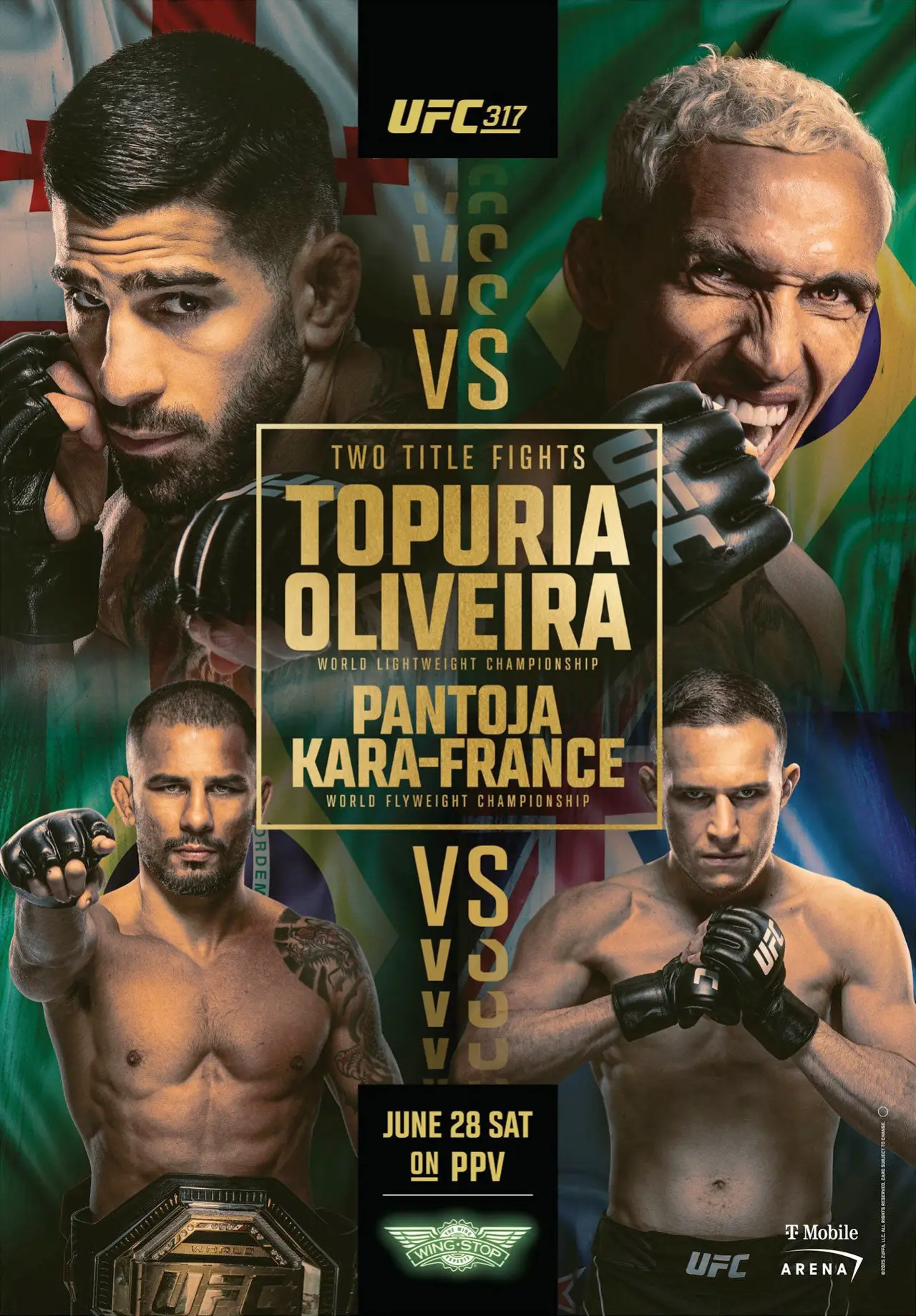 Plakat filmowy "UFC 317: Topuria vs. Oliveira"